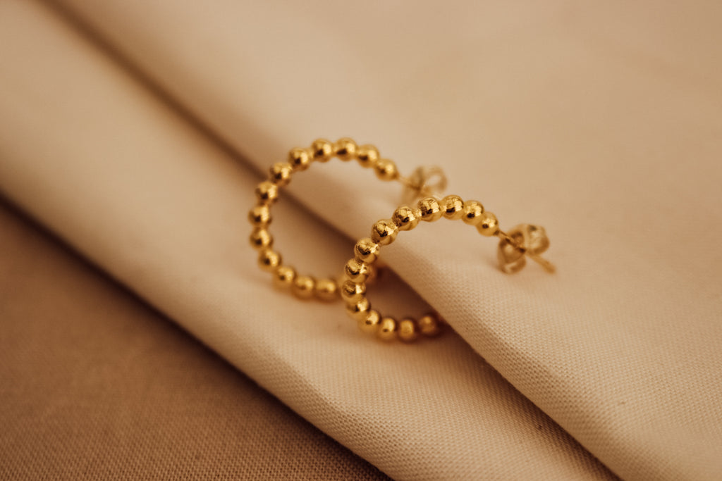 Ball Hoops Earrings - Small Gold Hoop Earrings | Women's Hoops