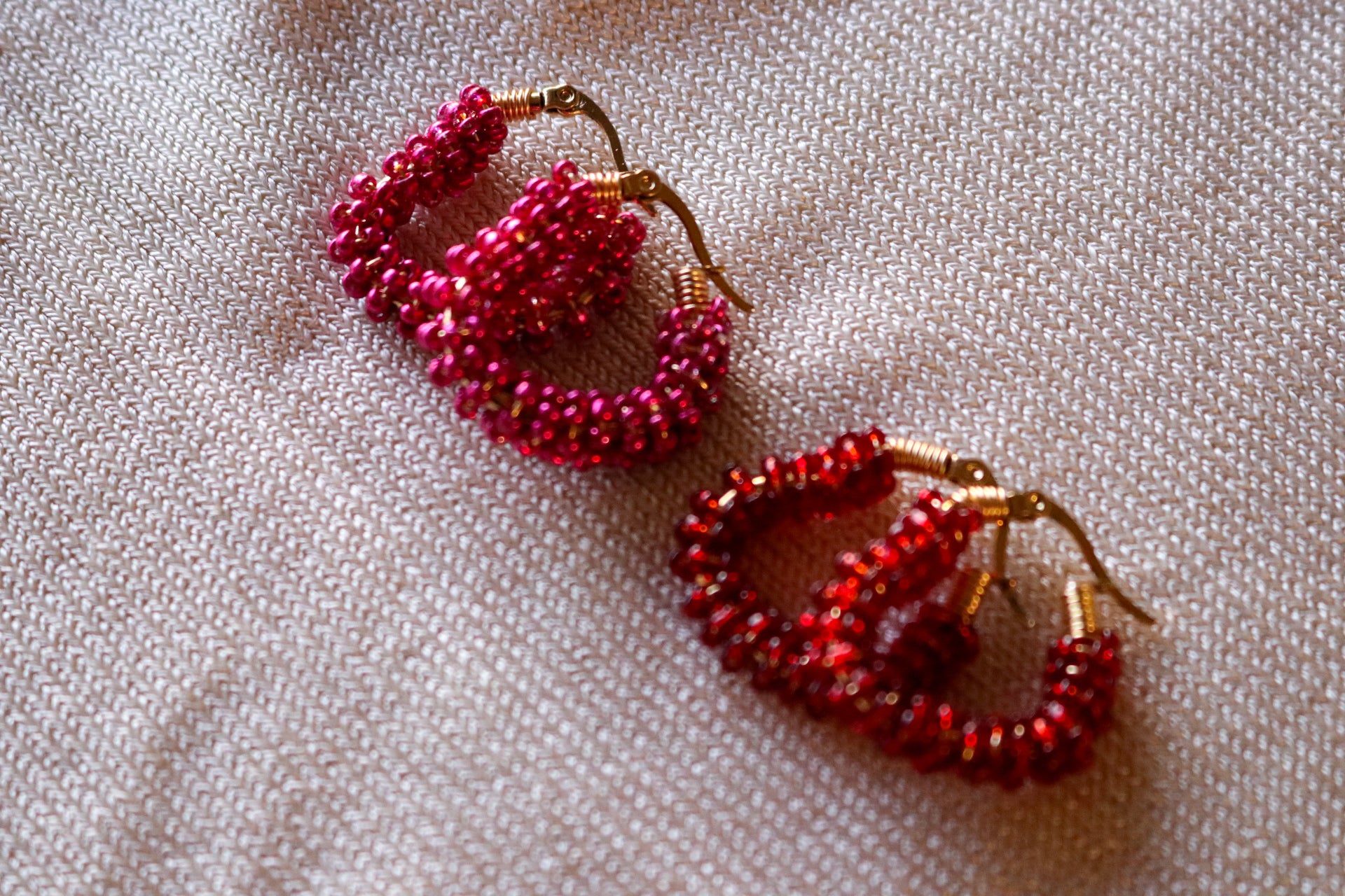 Heart Hoops Earrings - Golden Huggie Hoops | Small Hoop Earrings
