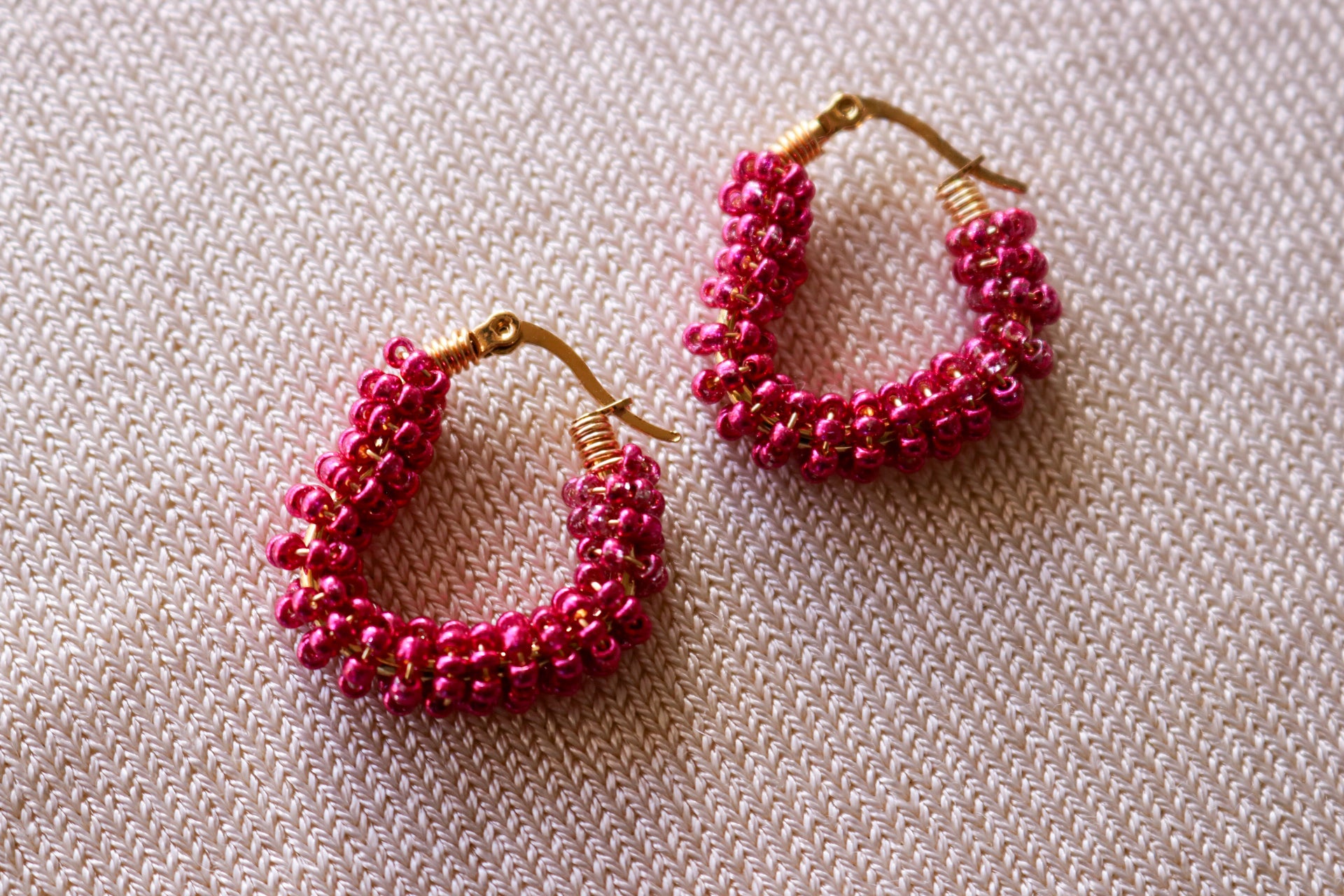 Heart Hoops Earrings - Golden Huggie Hoops | Small Hoop Earrings