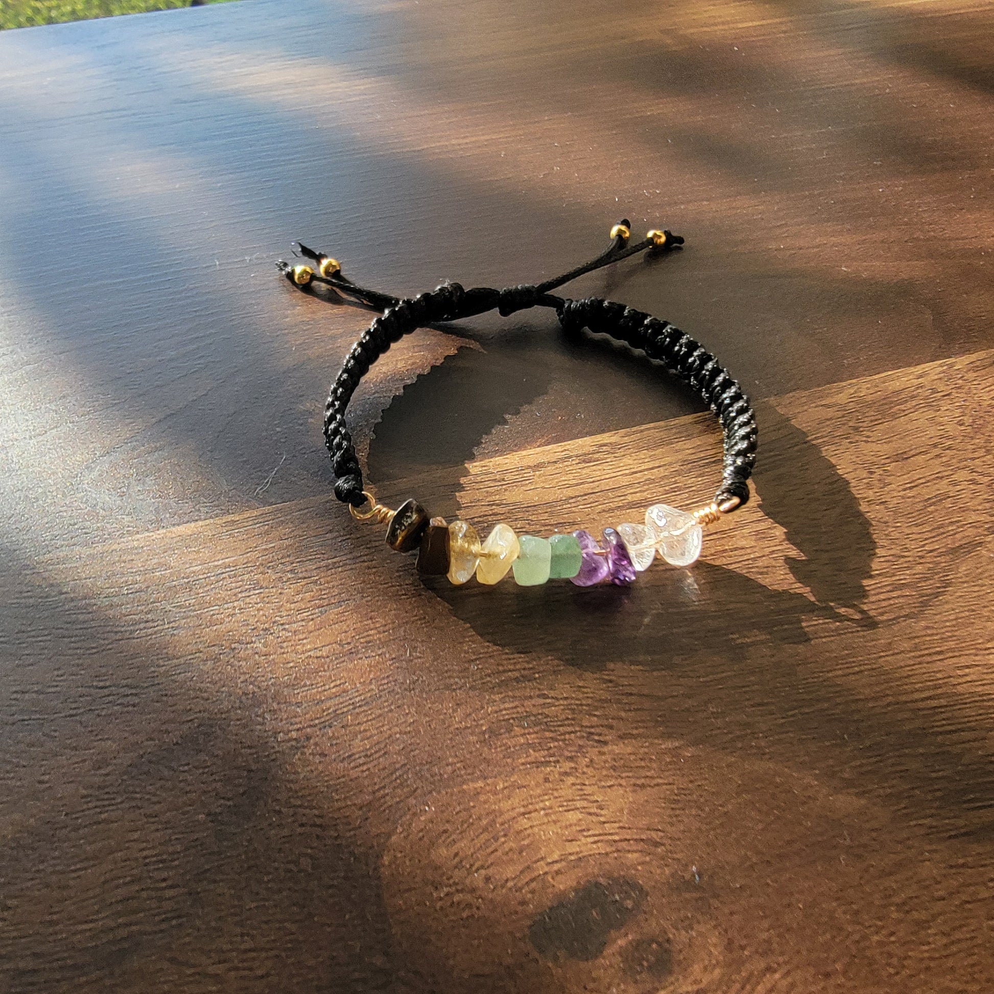 Money stone Bracelet - Gemstone Beaded Bracelet for Good Luck and Wealth