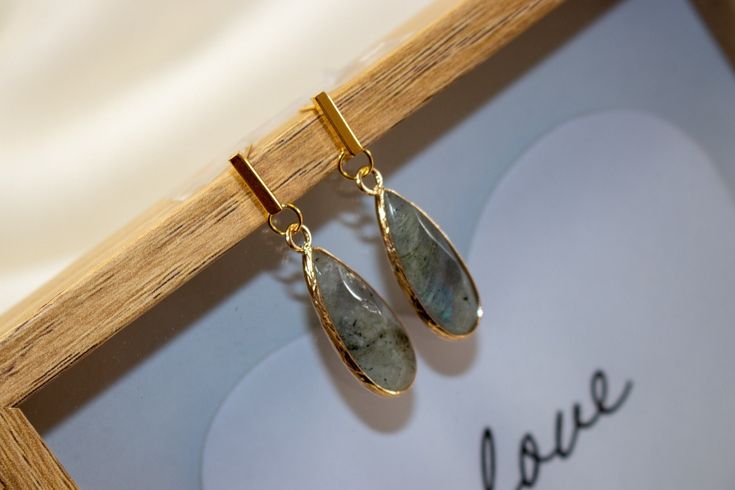 Drop Clear Quartz Earrings - Gemstone Drop Earrings | Elegant Jewelry