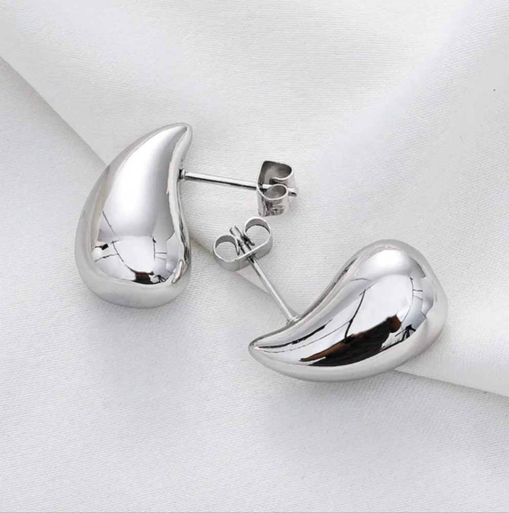 Teardrop Hoop Earrings - 18K Gold Plated Hoop Earrings