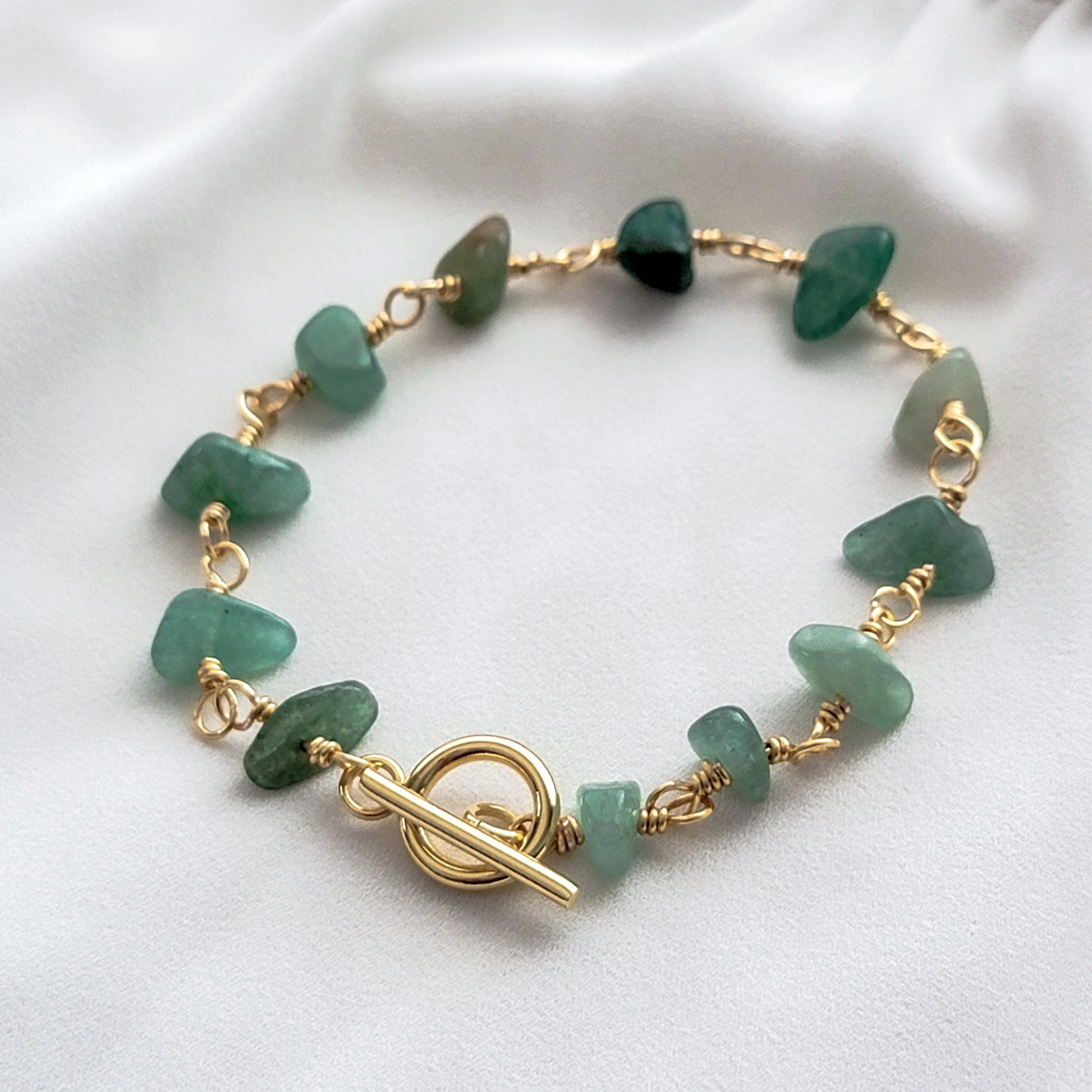 Aventurine Bracelet Minimalist - Gemstone Crystal Bracelet