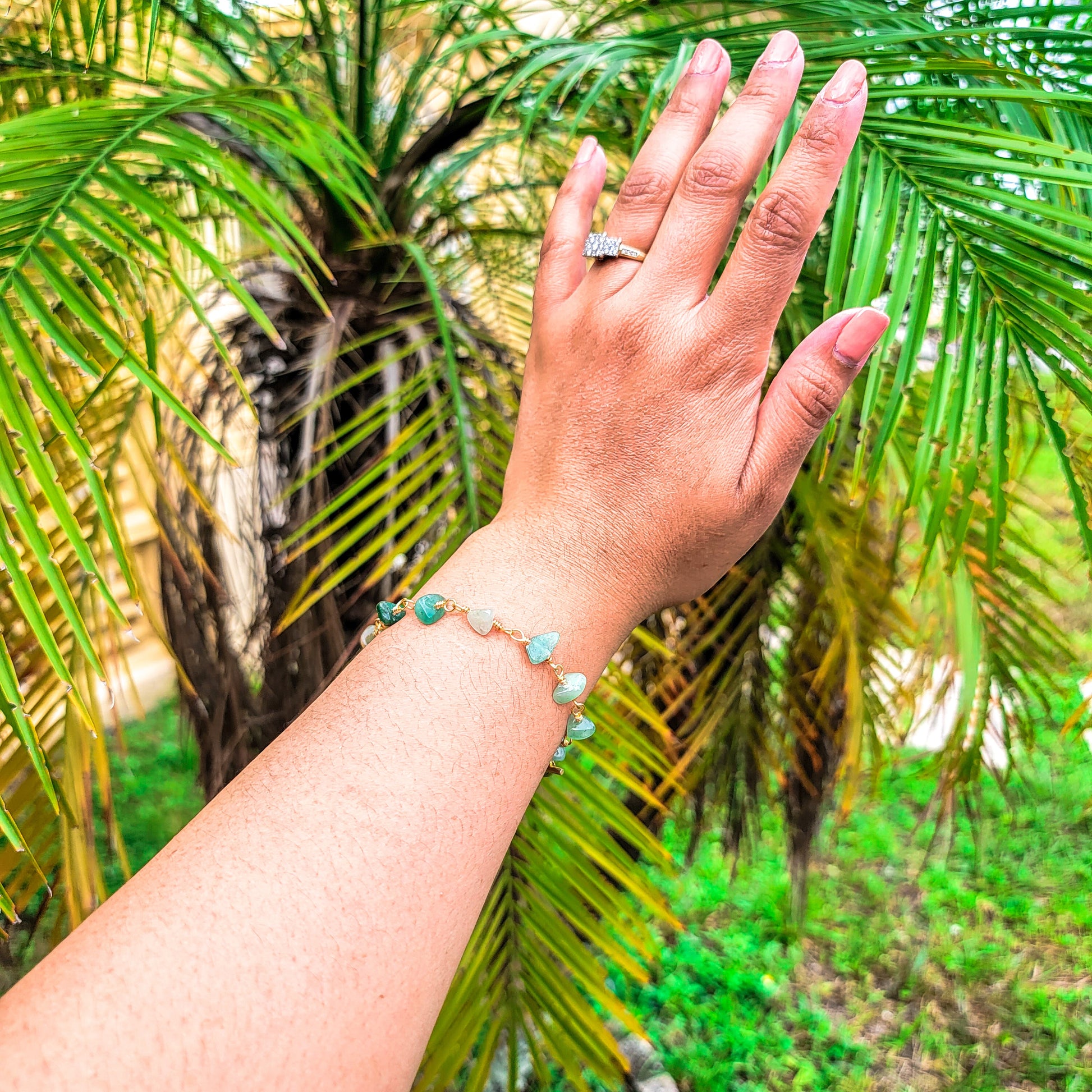 Aventurine Bracelet Minimalist - Gemstone Crystal Bracelet