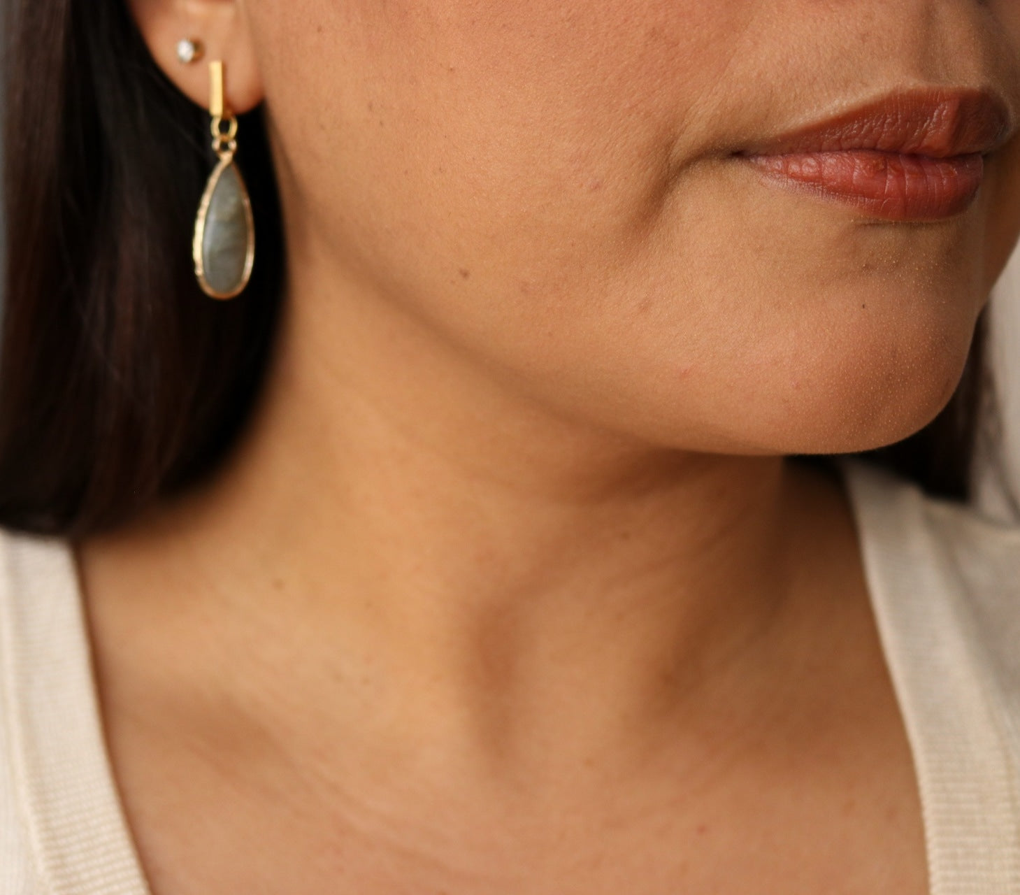 Drop Clear Quartz Earrings - Gemstone Drop Earrings | Elegant Jewelry