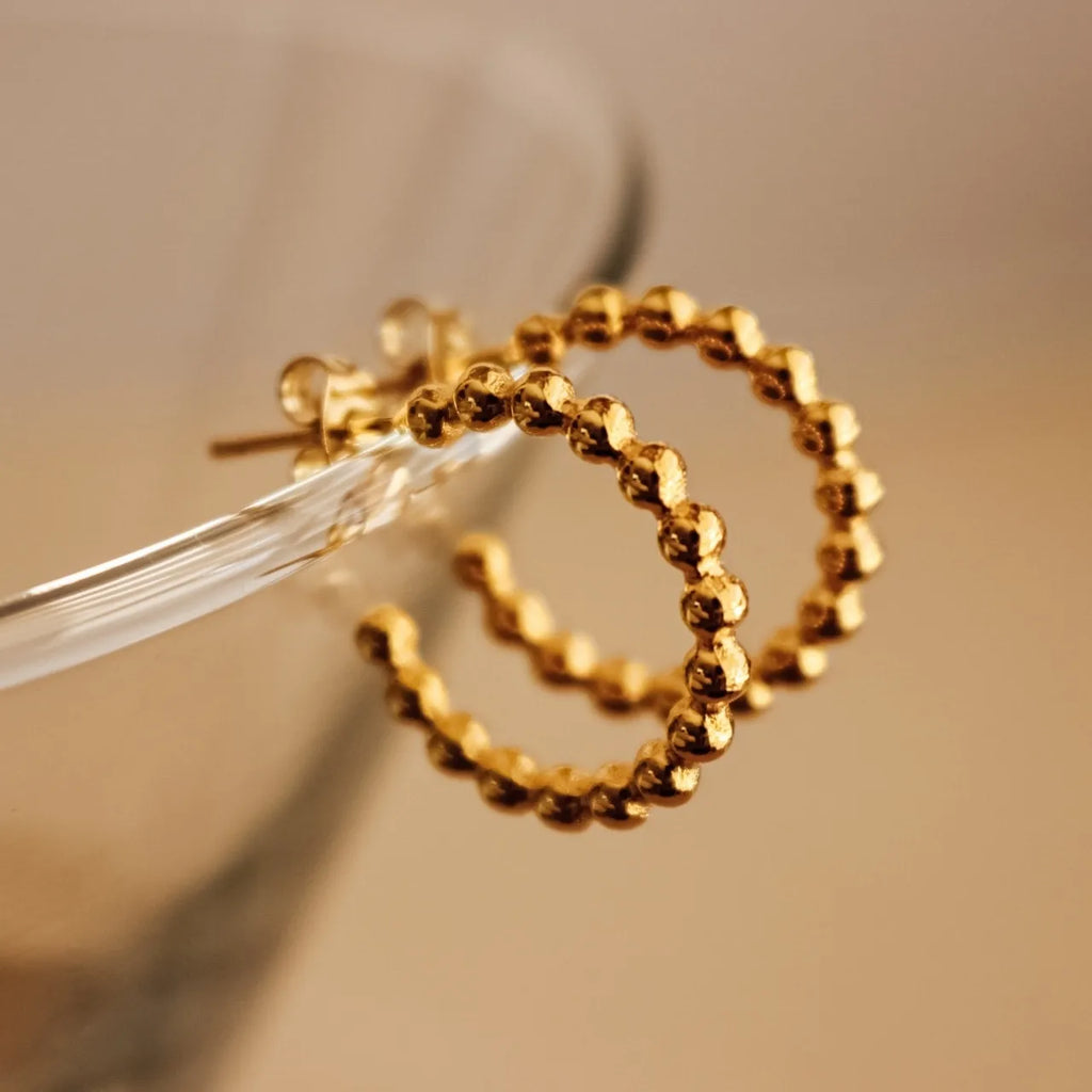 Ball Hoops Earrings - Small Gold Hoop Earrings | Women's Hoops