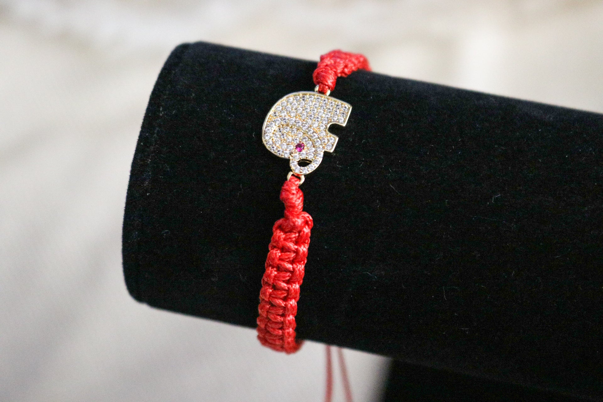 Elephant Bracelet - Red Cord Charm Bracelet, Friendship Bracelet