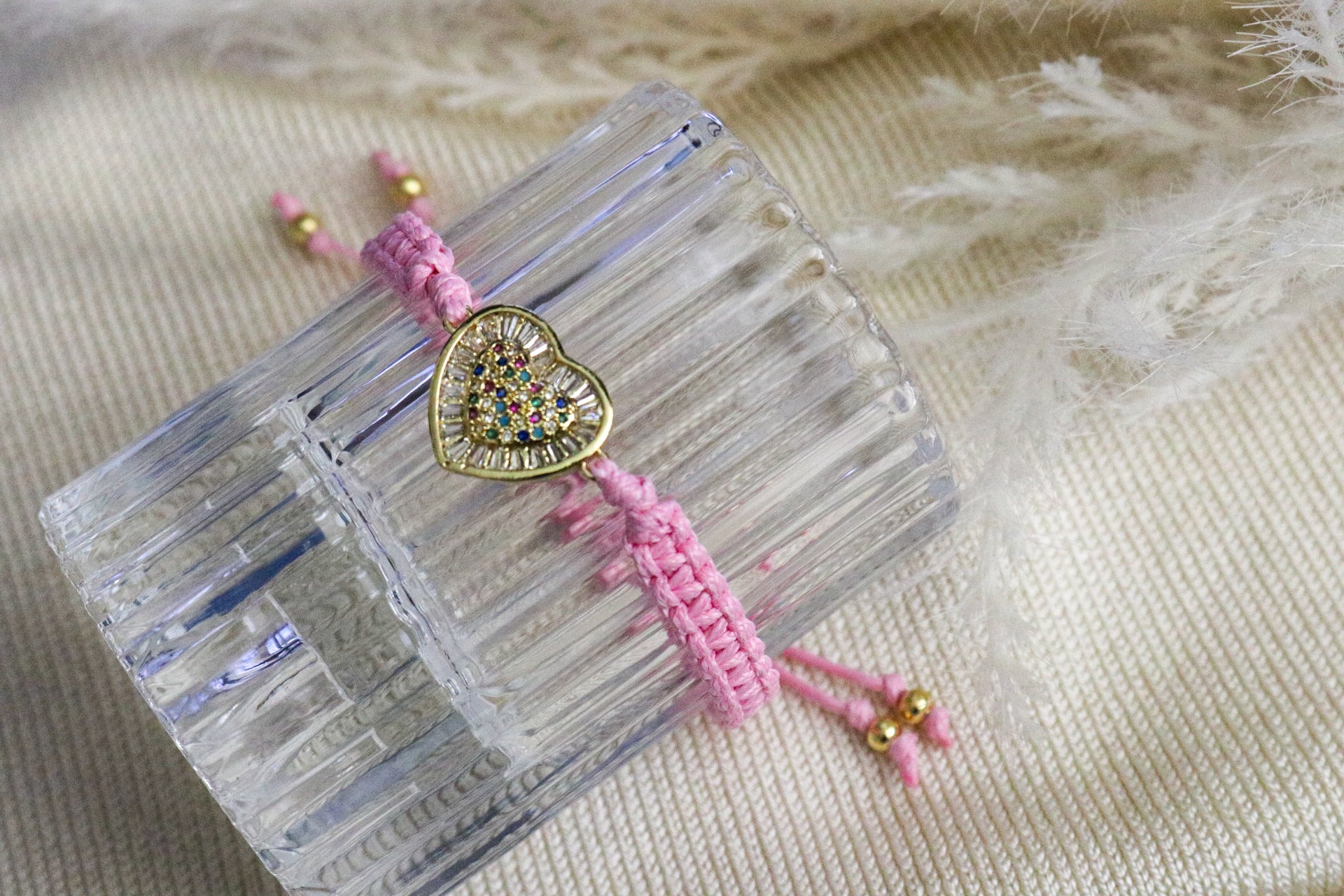 Heart Bracelet - Macrame Cord Charm Bracelet | Friendship Women's Bracelet