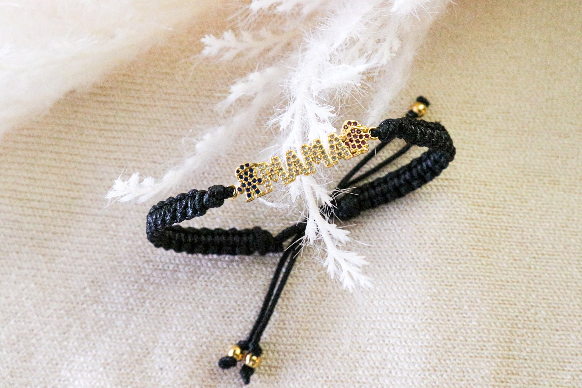 Mama Bracelet - Bohemian Macrame Charm Bracelet, Women's Bracelet