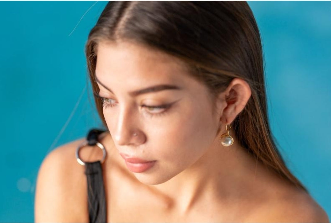 Large Pearl Drop Earrings