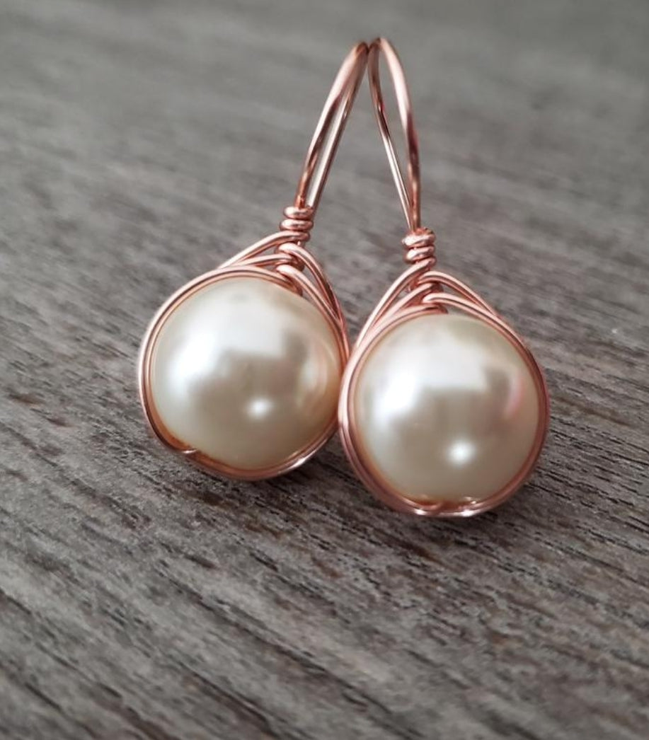 Large Pearl Drop Earrings