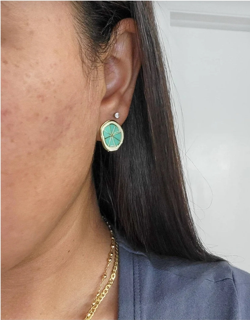 Lemon Earrings - Dainty Stud Earrings, Everyday and Casual Earrings