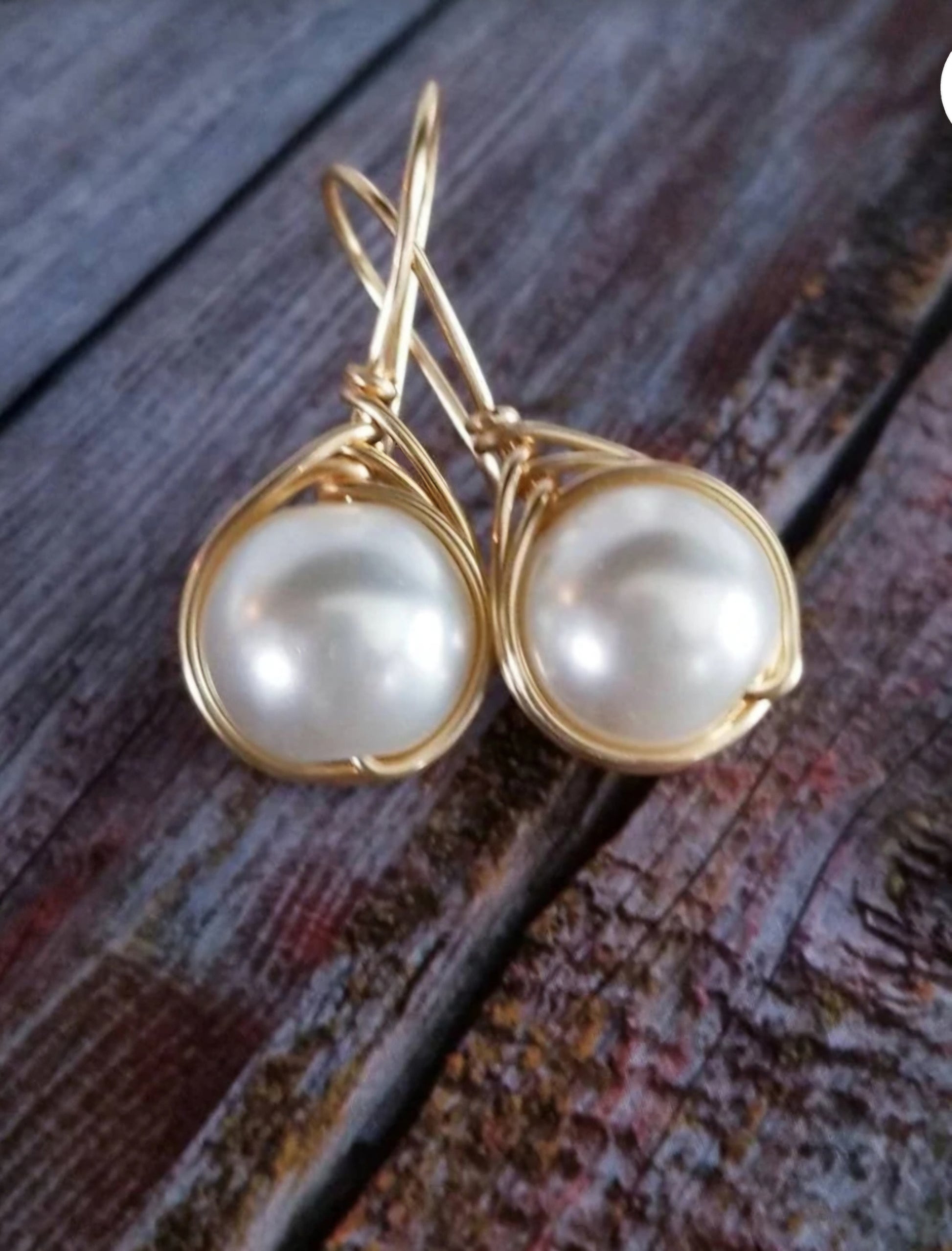 Large Pearl Drop Earrings