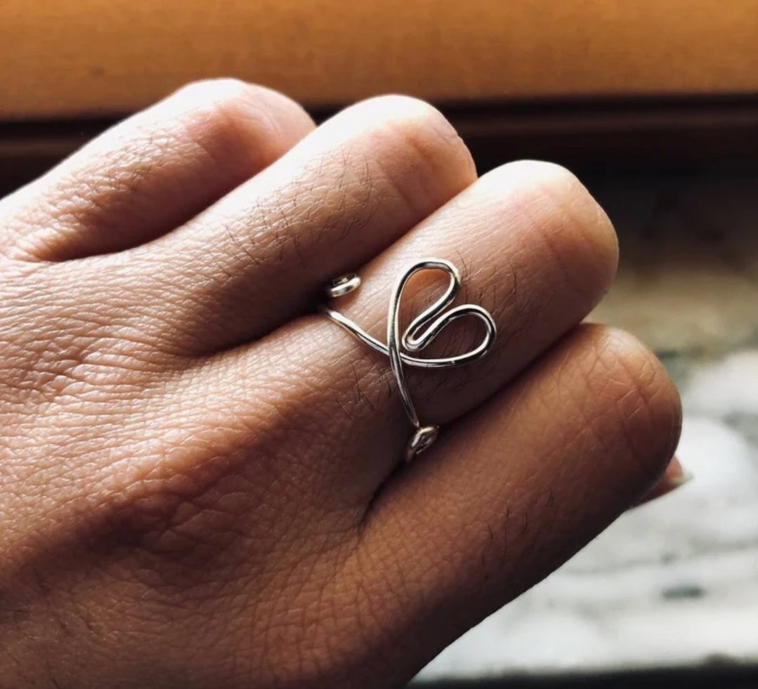 Heart Ring - Dainty Gold or Silver Fashion Ring | Promise Ring
