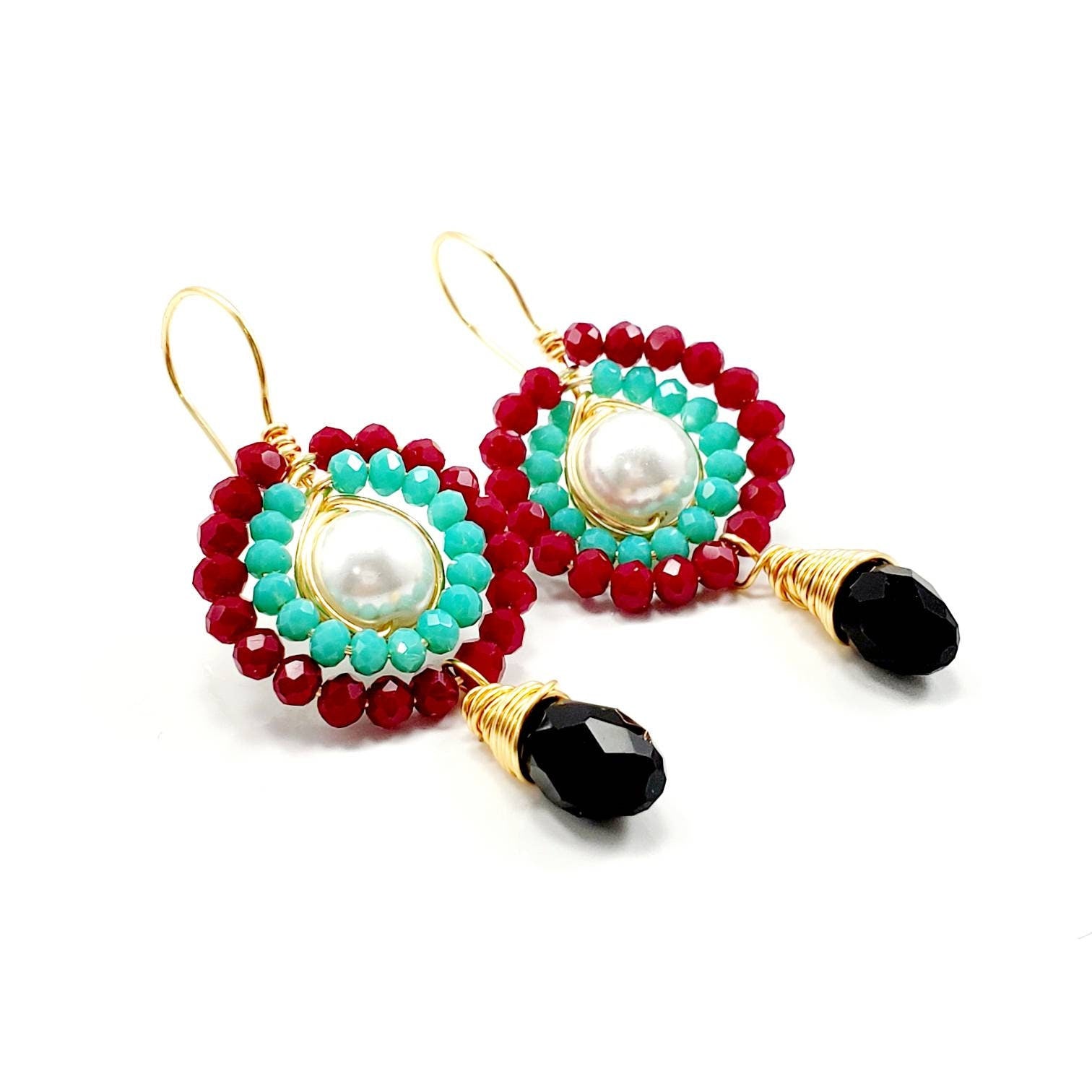 Colorful earrings, earrings summer, women gifted earring, elegent earring, dropping earring, summer gifted, giftful beach gift, wife gifted