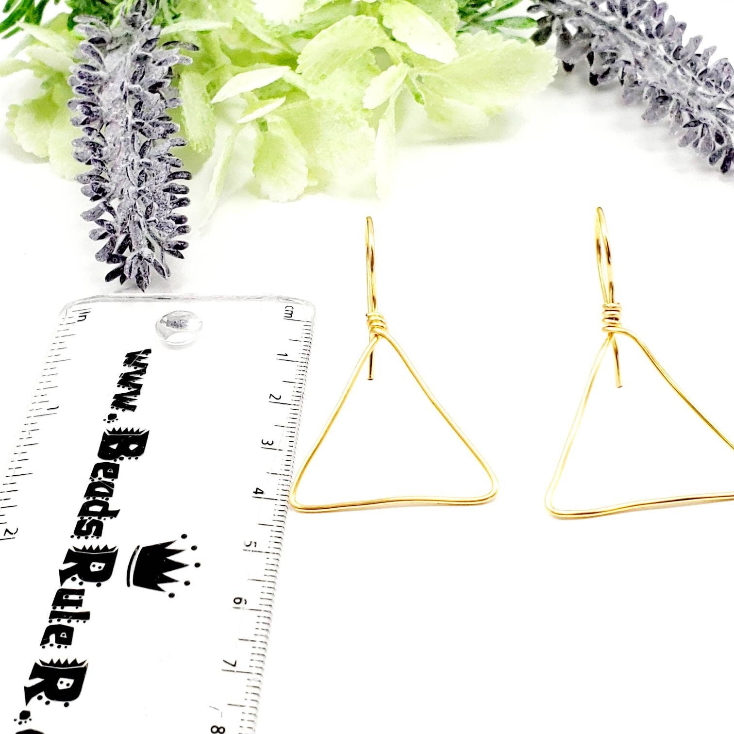 Triangle hoop earrings, Dainty hoop earrings, Thin gold hoop earrings, Large geometric earrings, minimalist earrings, unique earrings