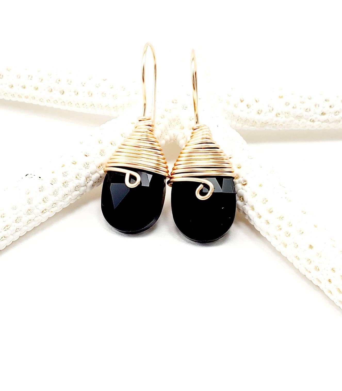 Black Drop Earrings, Black Crystal Onyx Earrings, Teardrop Crystal Earrings, Black Dangly Earrings, Black Statement Earrings, Stone Earrings