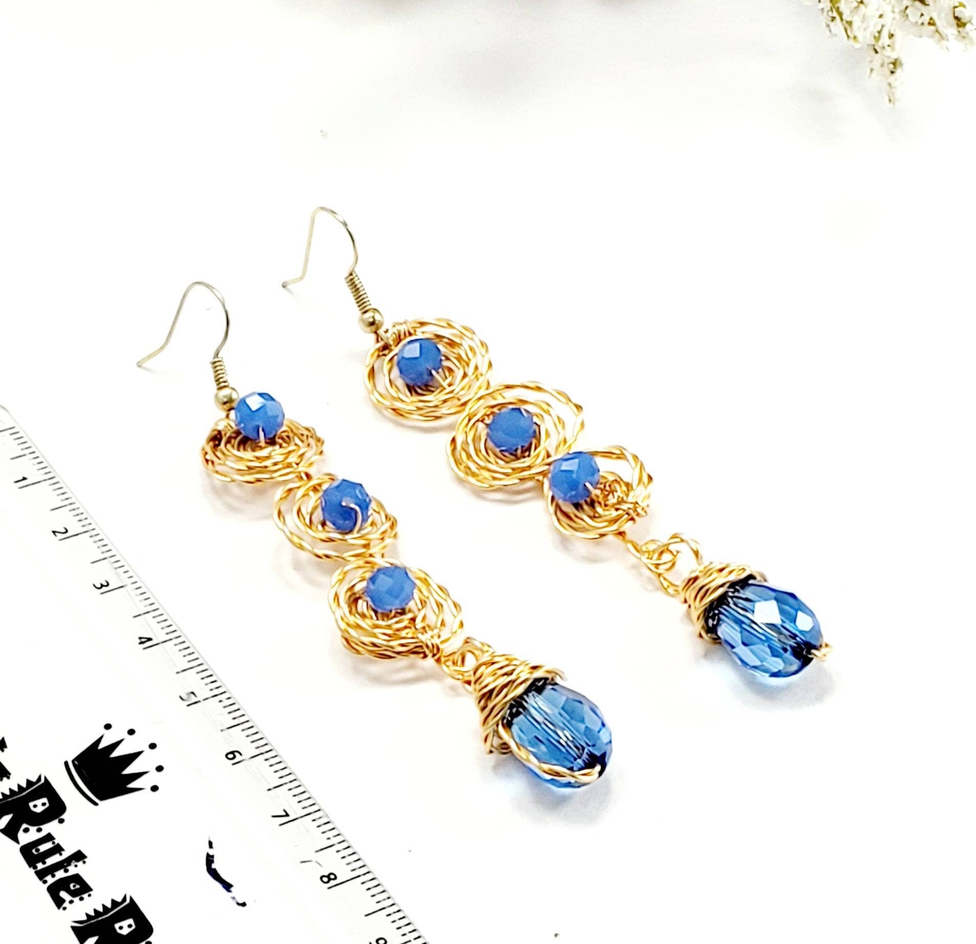 Spiral Earrings, Gold spiral earrings, Super long earrings, Extra long earrings, Twist Earrings, Asymmetrical earrings, Unusual earrings