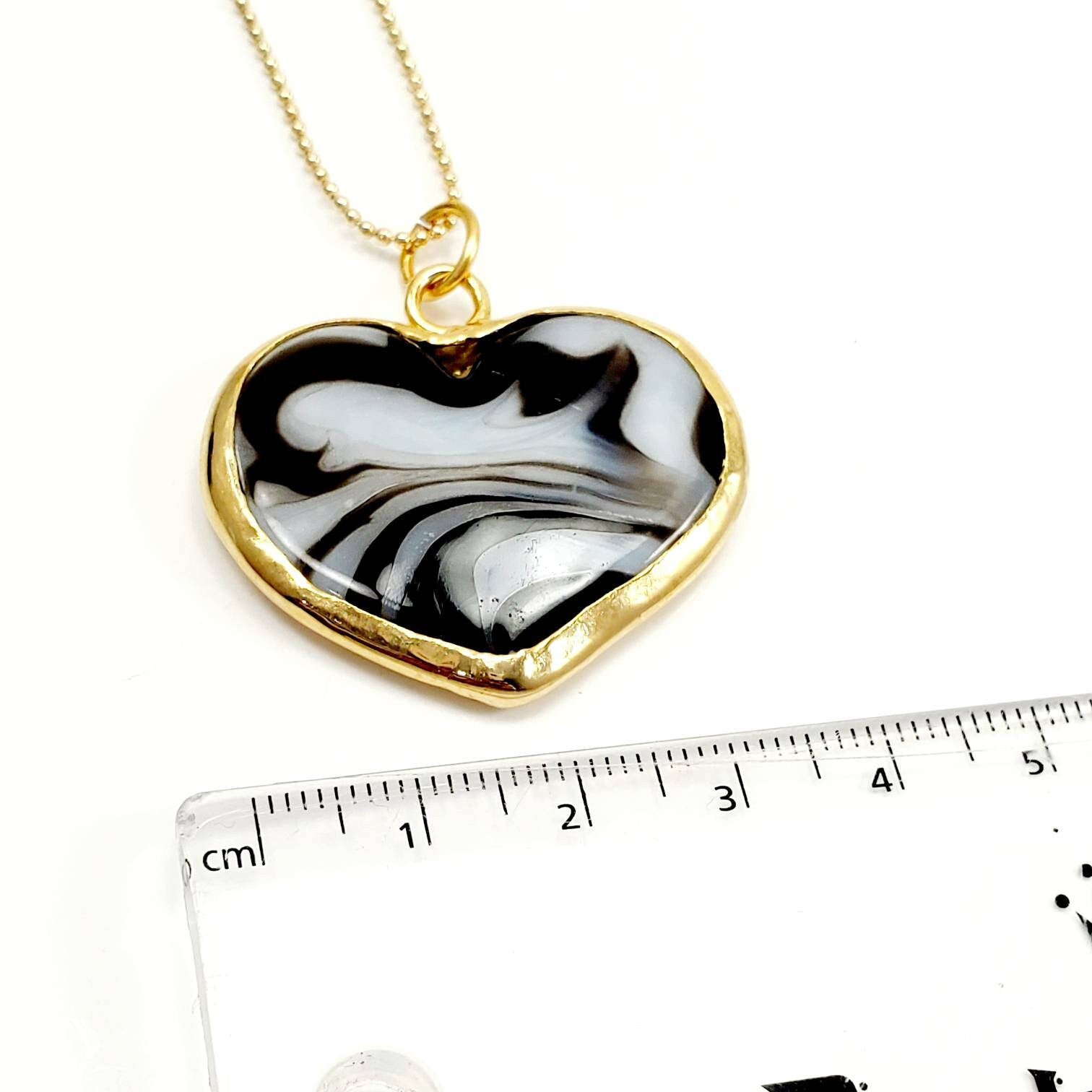 Chunky heart necklace, Large heart necklace, Black heart necklace, Large heart necklace,  when calls the heart, valentines day gift