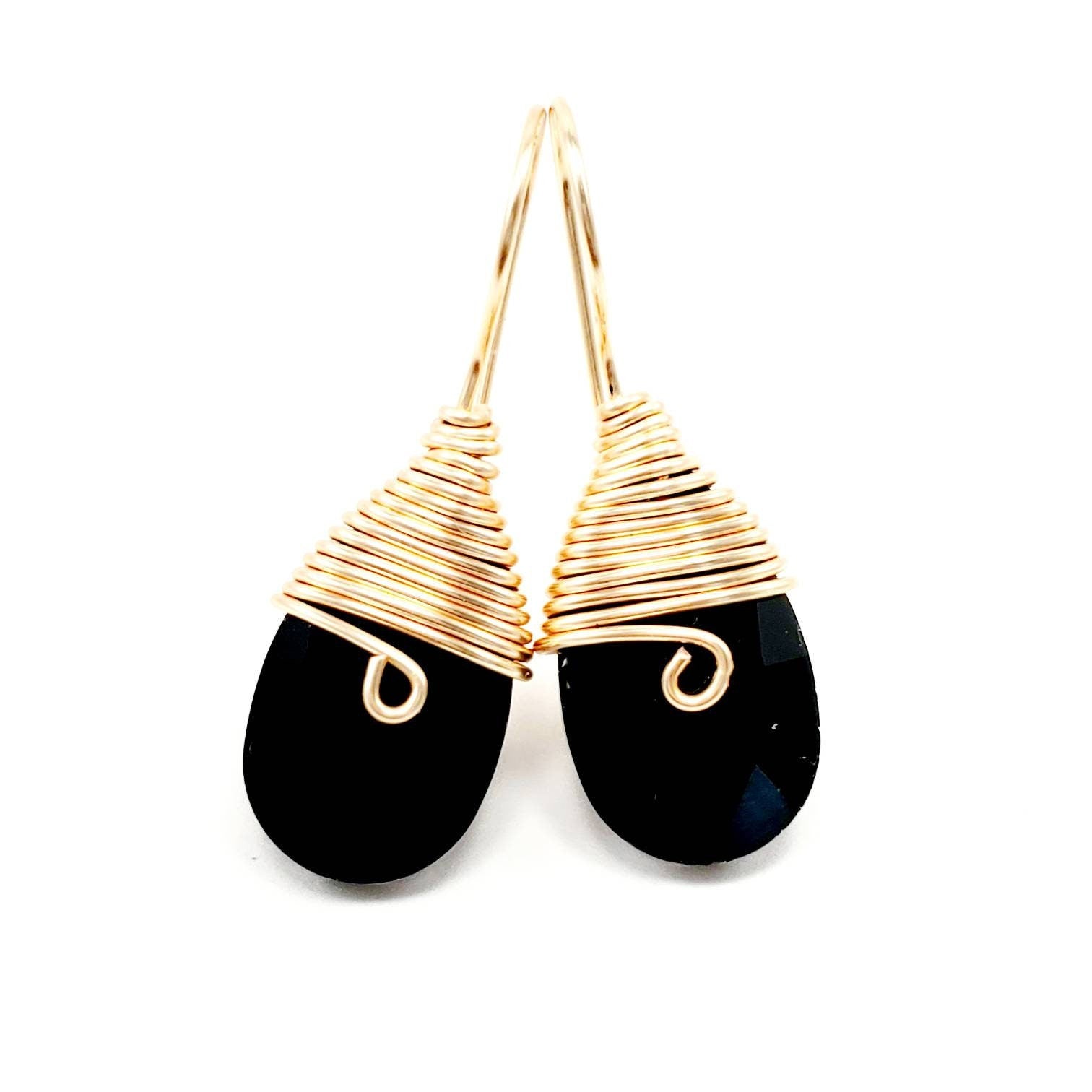 Black Drop Earrings, Black Crystal Onyx Earrings, Teardrop Crystal Earrings, Black Dangly Earrings, Black Statement Earrings, Stone Earrings