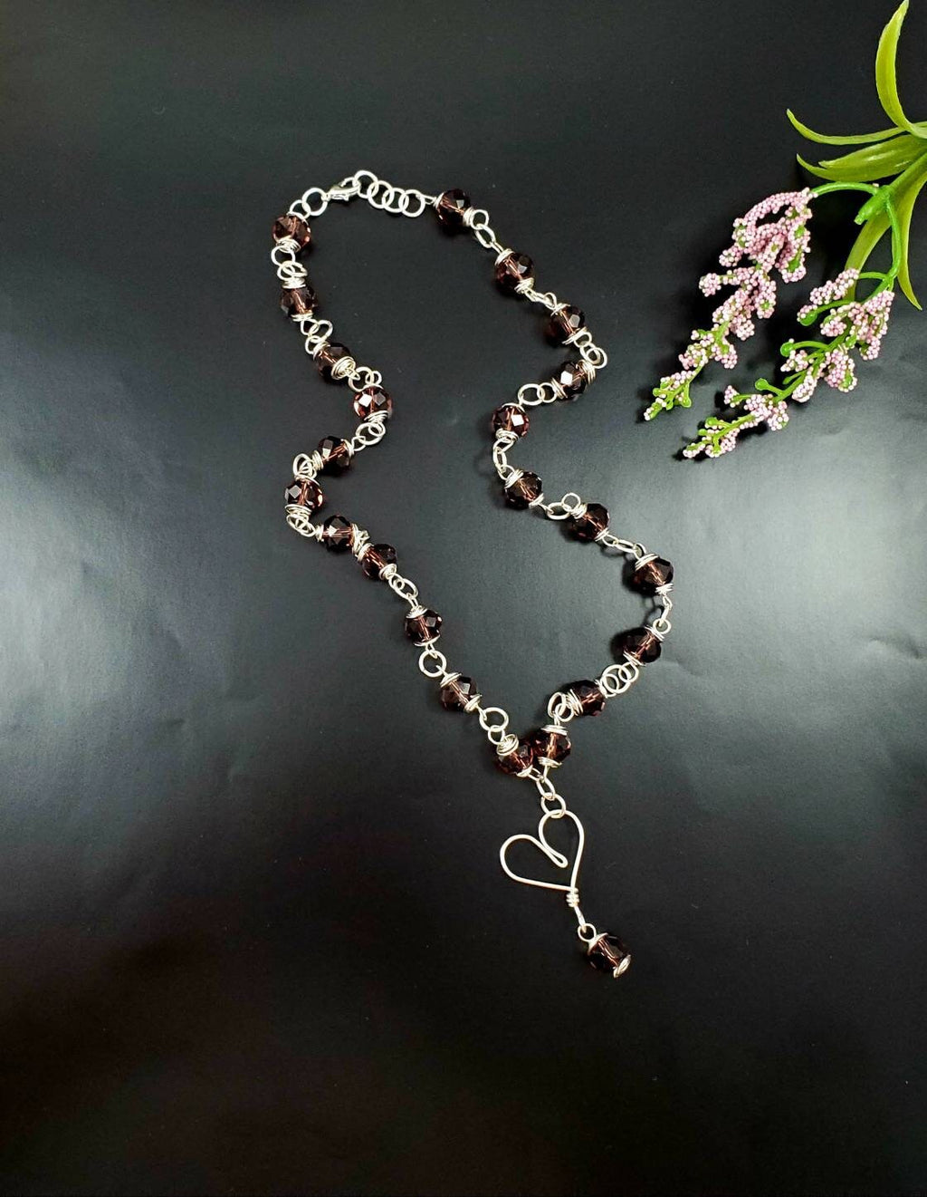 Chain Necklace,Silver Chunky Necklace,Chunky Chain Choker,Boho chunky silver Crystal Necklace, christmas gifted