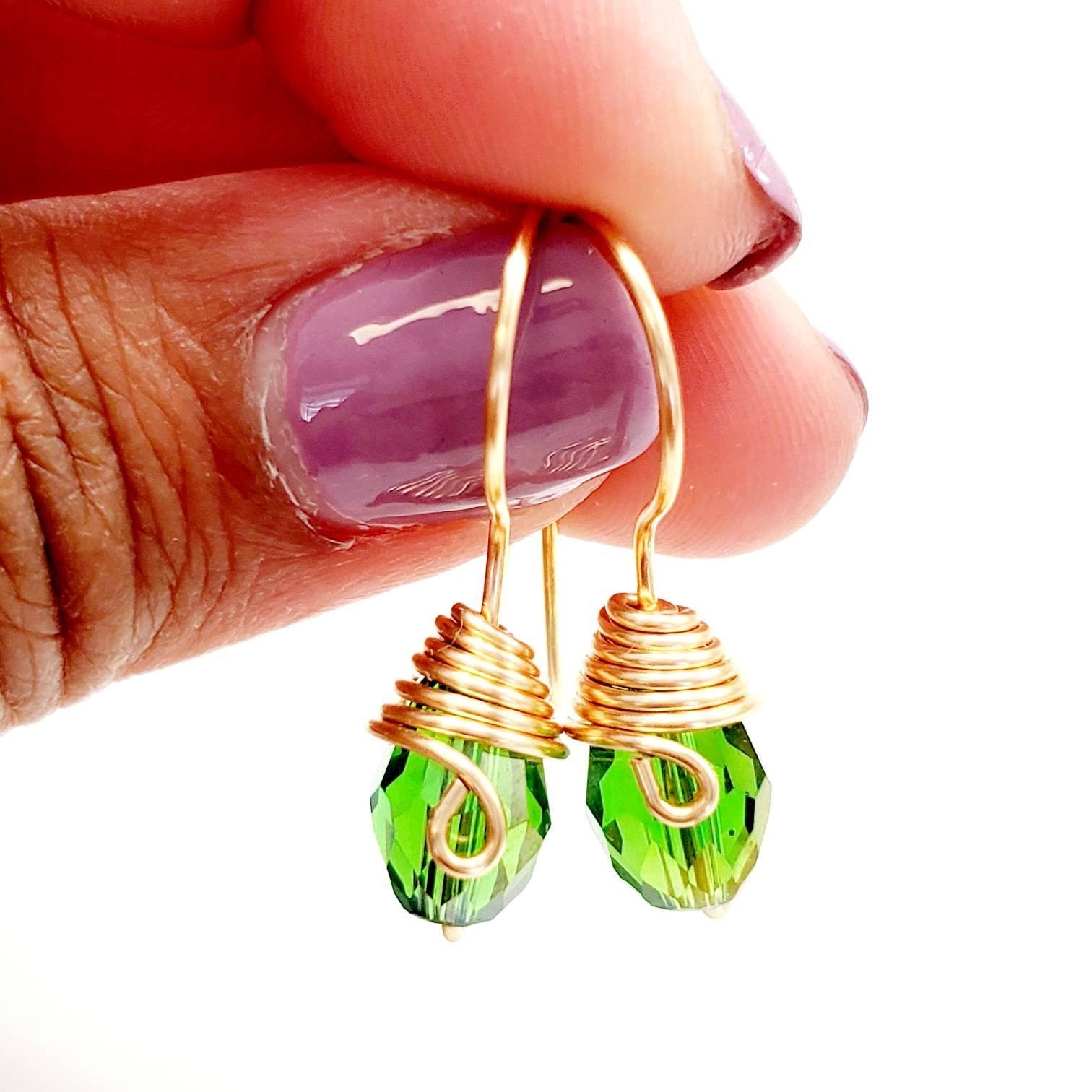 Tiny drop crystal Earrings, minimaliste earring, dainty earrings gift, gift for- her, wife  gifted, mothers days gifted