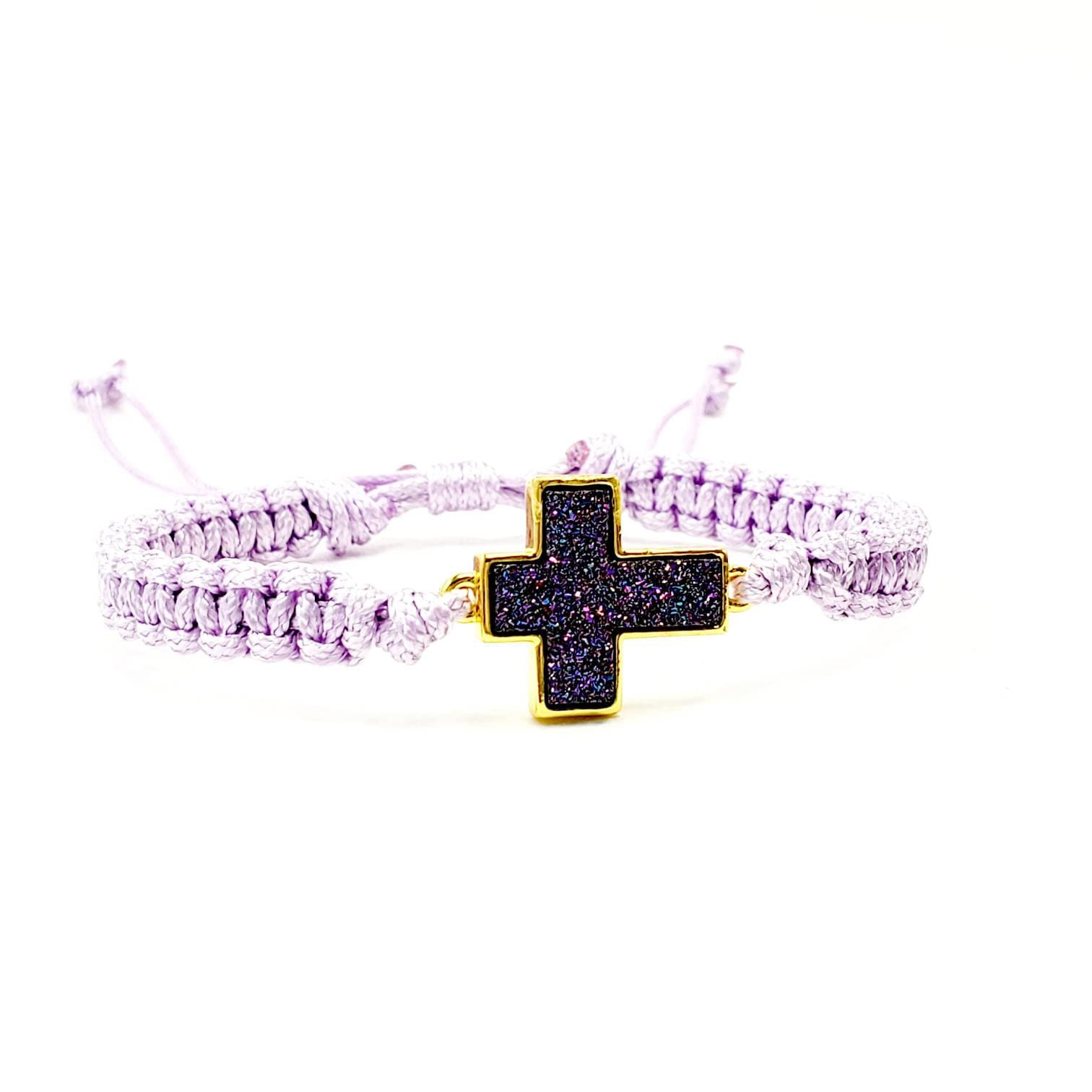 Cross Bracelet, bracelete macrame, bracelet cords, cross bracelet baptism gift, adjustments bracelet, easter bracelets, easter gifted gift