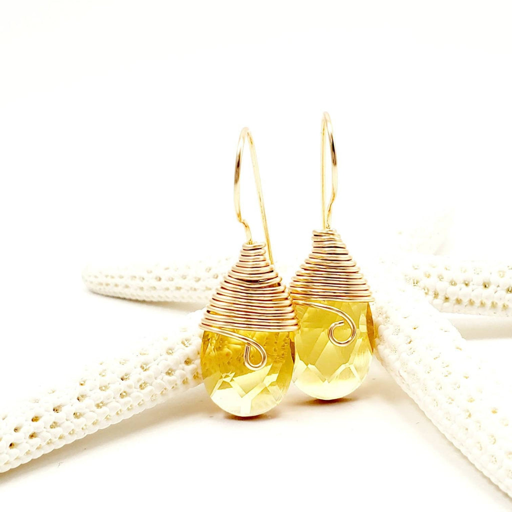 Teardrop Crystal Earrings, Teardrop Earrings for Women Dangle, Waterdrop Gold Earrings Tear Drop Earrings,