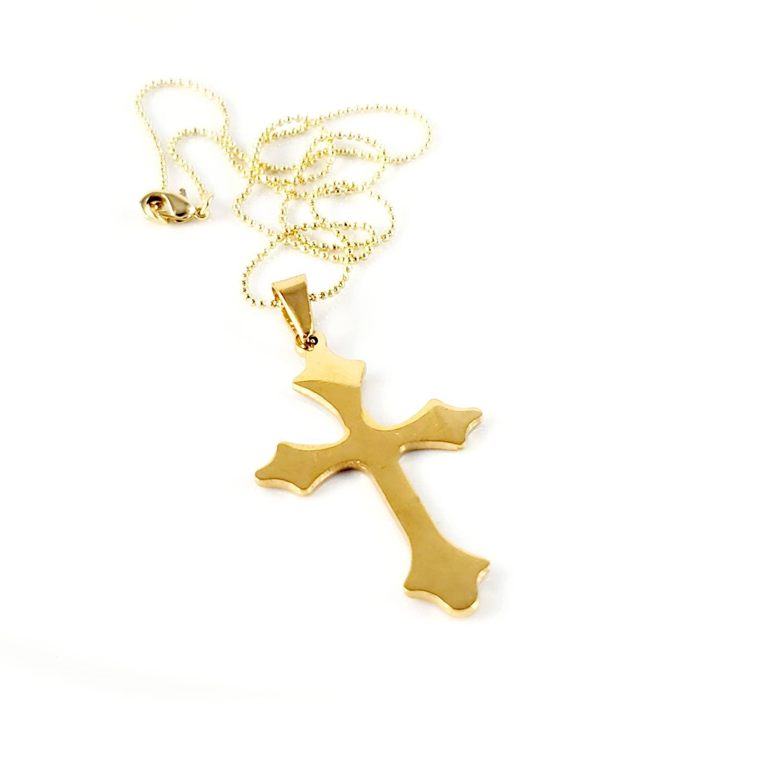 Dainty cross, Gold cross necklace, Gold cross pendant, Religious necklace, christian cross necklace, Gothic cross necklace, christiangift