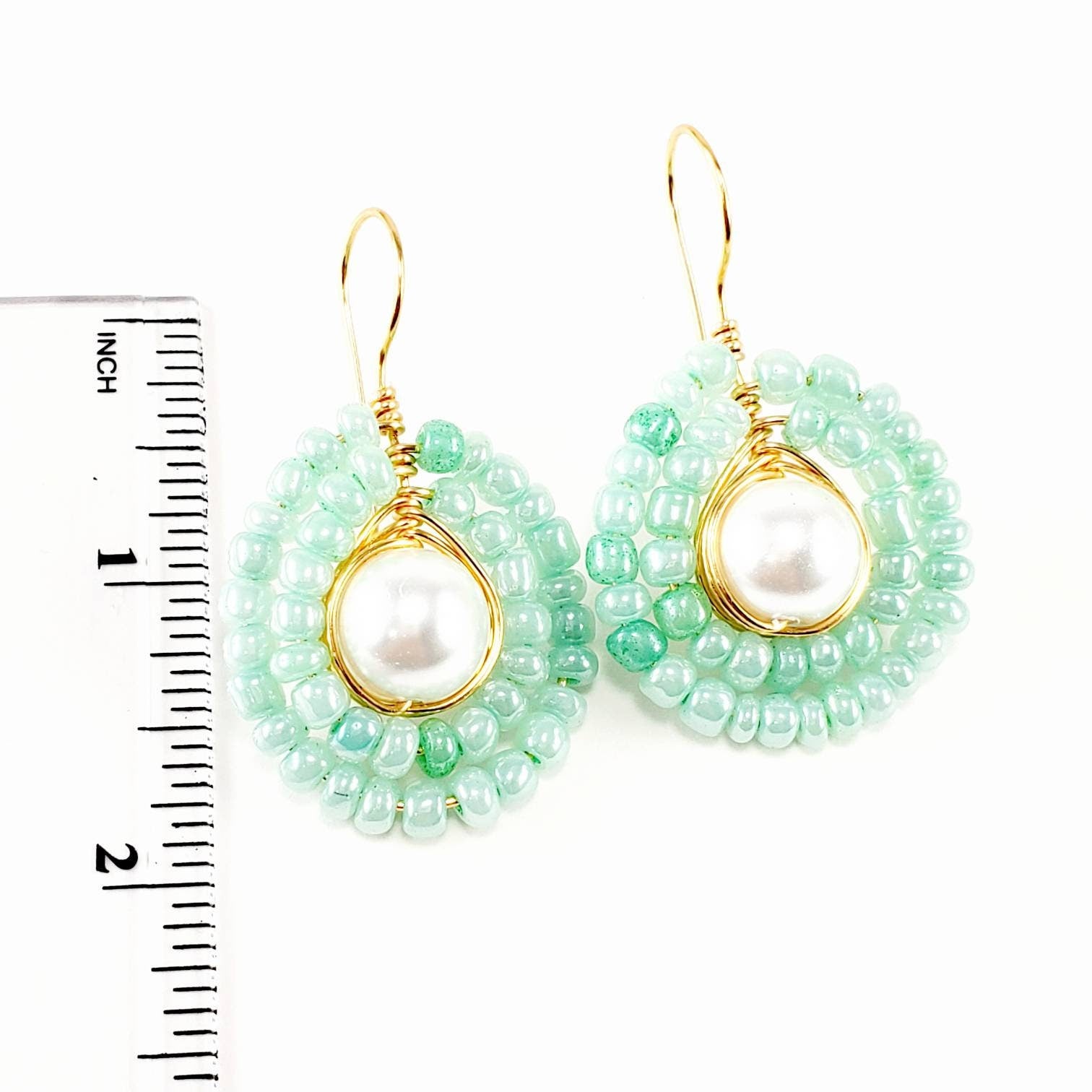 Pearl Drop Earrings, Red earrings, Dainty earrings, Pearl earrings bridesmaid, Pearl weddings earring, Bridal earrings, bridesmaid