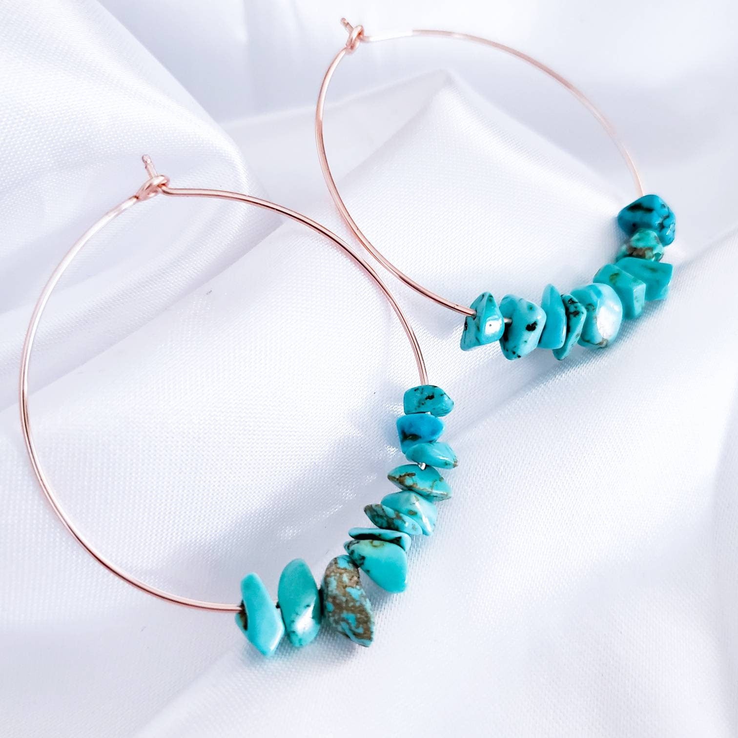 Turquoise hoop earrings, Large thin hoop earrings, big hoops, extra thin hoop, gold thin hoop, thin gold hoops everyday earrings