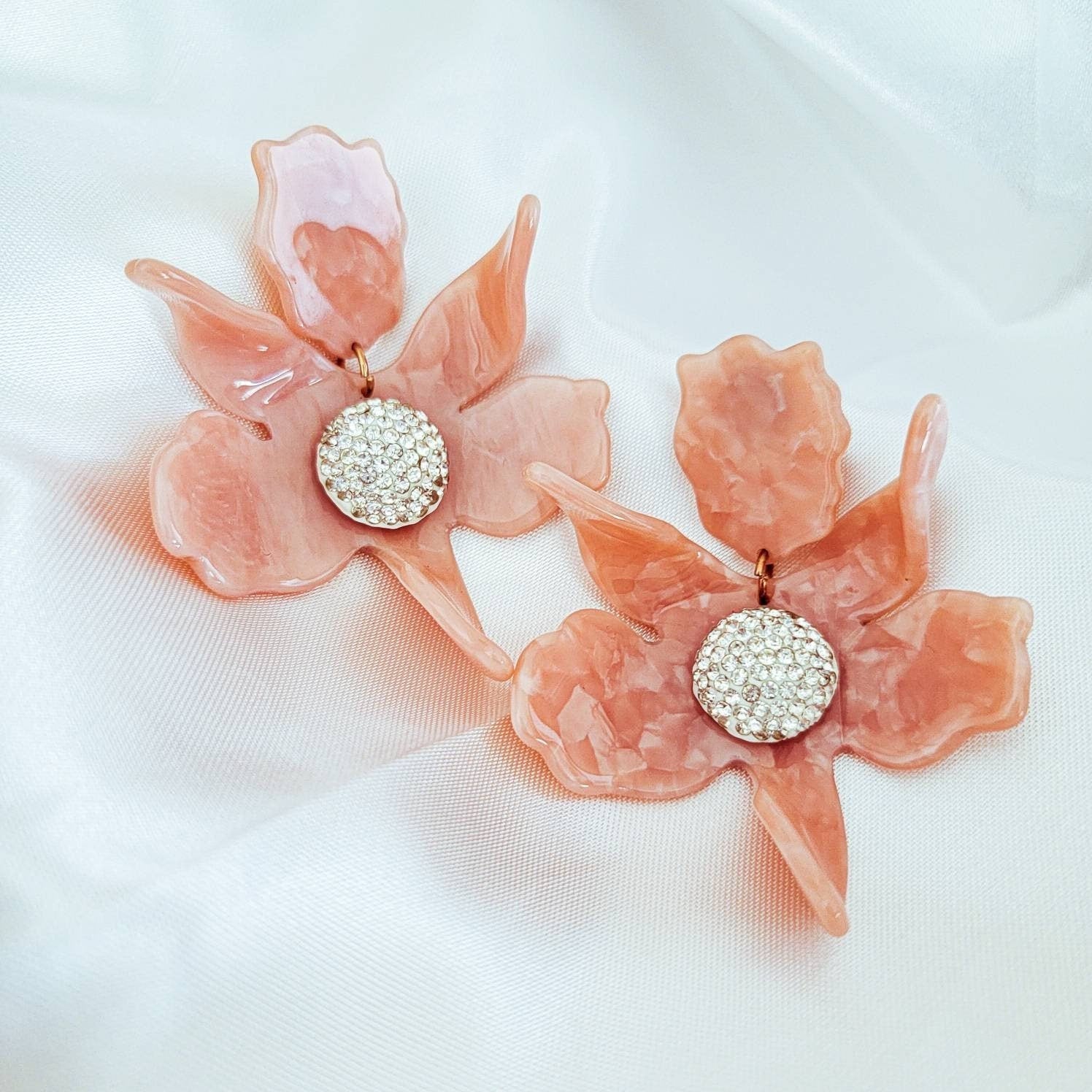 Big flower earrings, flowered earrings, flowered gifted earrings, Floral Earrings, giftful earrings, weddings- giftful, gifting gifted mom