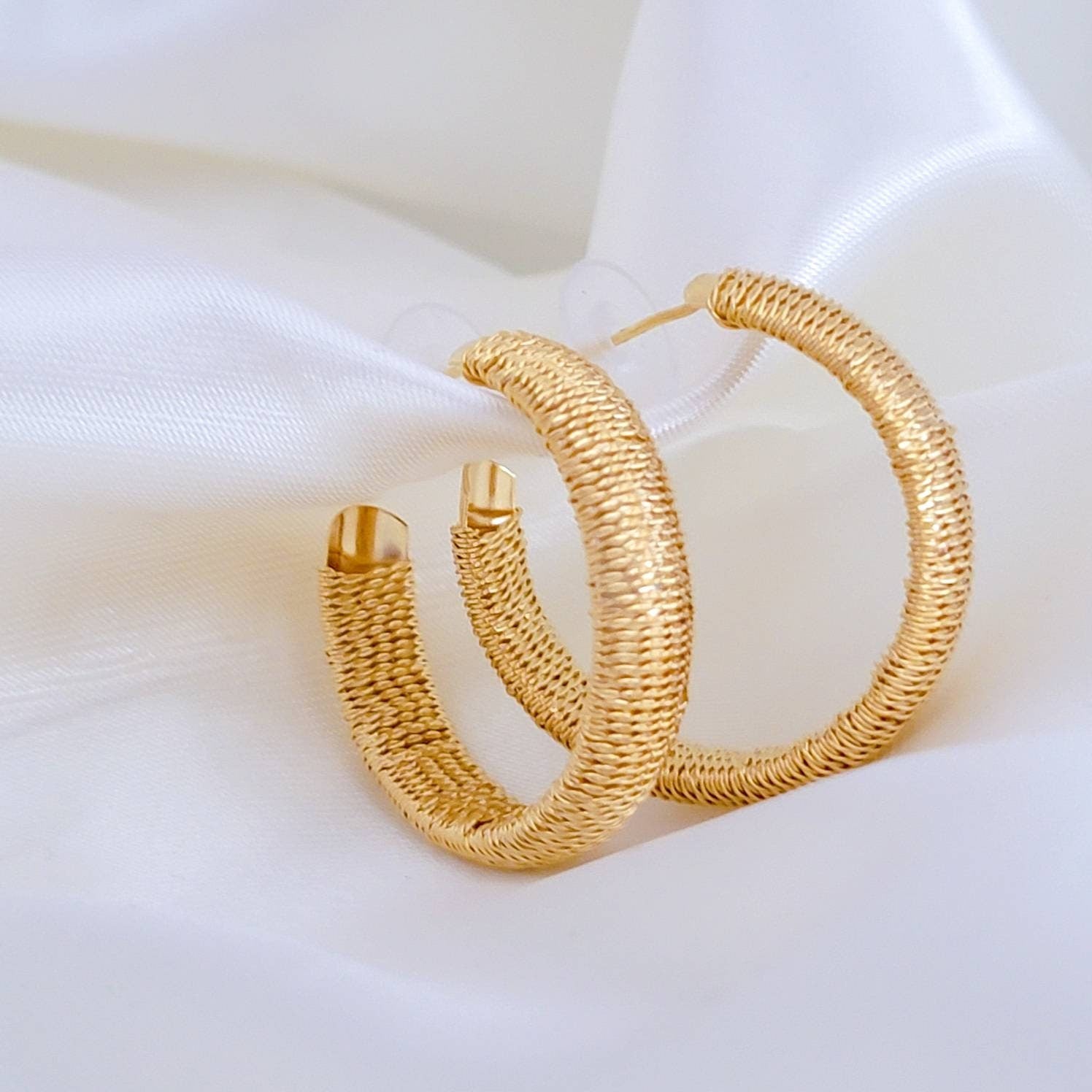 thick hoop earrings, Thick gold hoop earrings, Tiny gold hoop earrings, Gold half hoop earrings, Chunky hoops, big hoop earrings,Dainty hoop