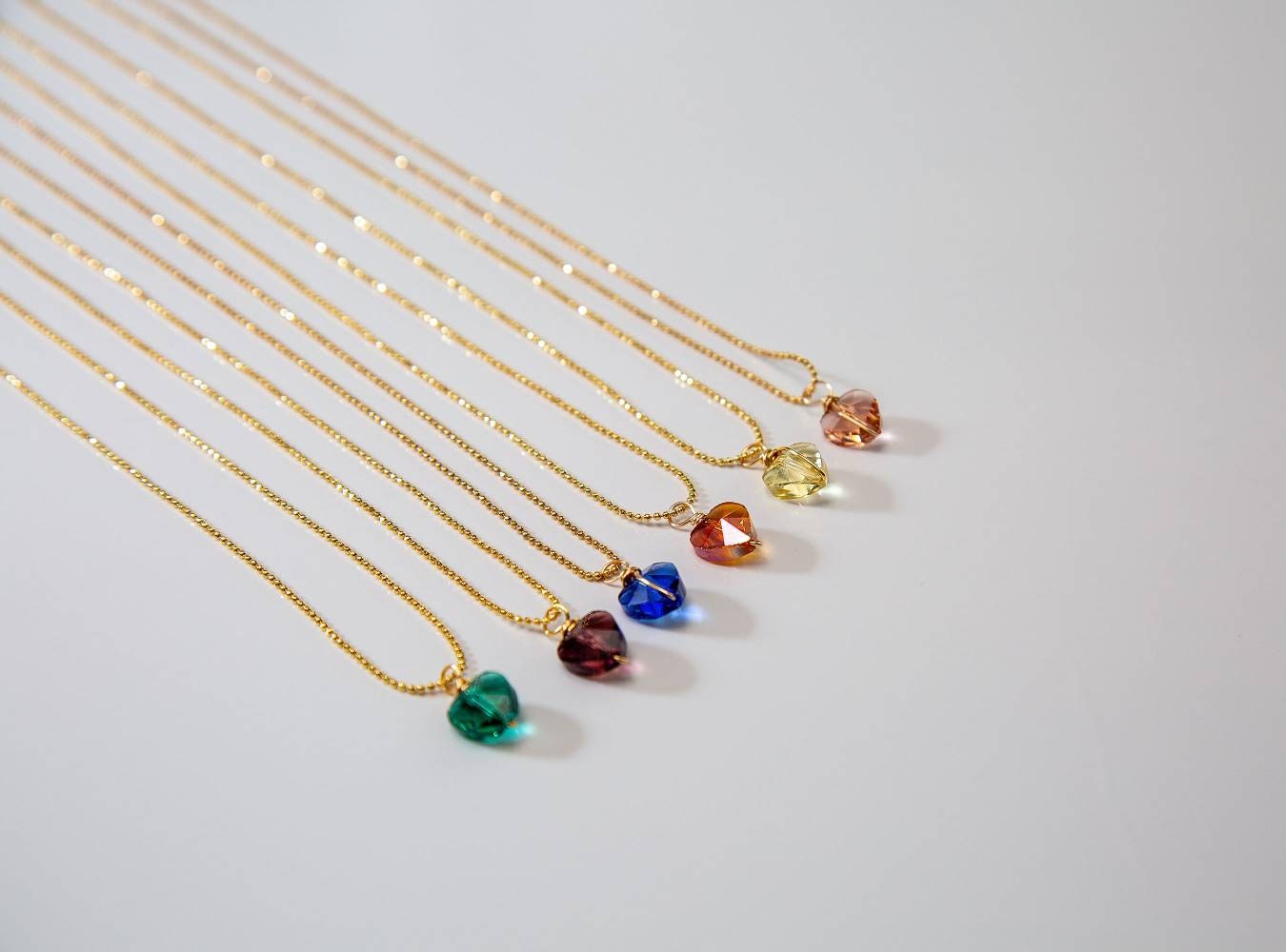 Heart Crystal Necklace, Dainty Necklace, Gold plated heart necklace, Tiny Heart Minimalist, Small heart necklace, mothers day gift