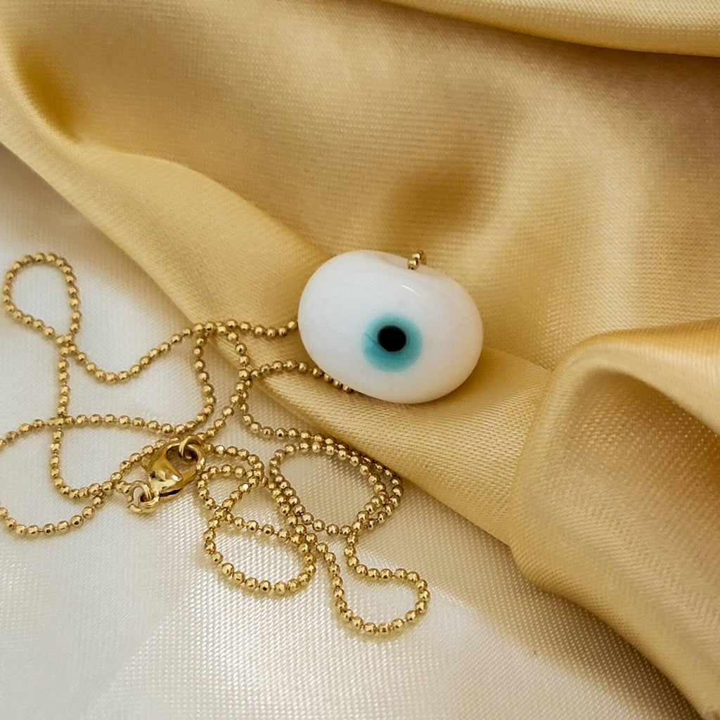 Evil eye necklace, protective necklace, glass evil eye necklace, evil eye pendant, grounding necklace, protection necklace, healing necklace