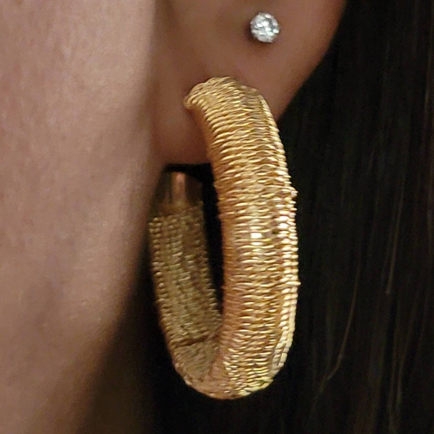 thick hoop earrings, Thick gold hoop earrings, Tiny gold hoop earrings, Gold half hoop earrings, Chunky hoops, big hoop earrings,Dainty hoop