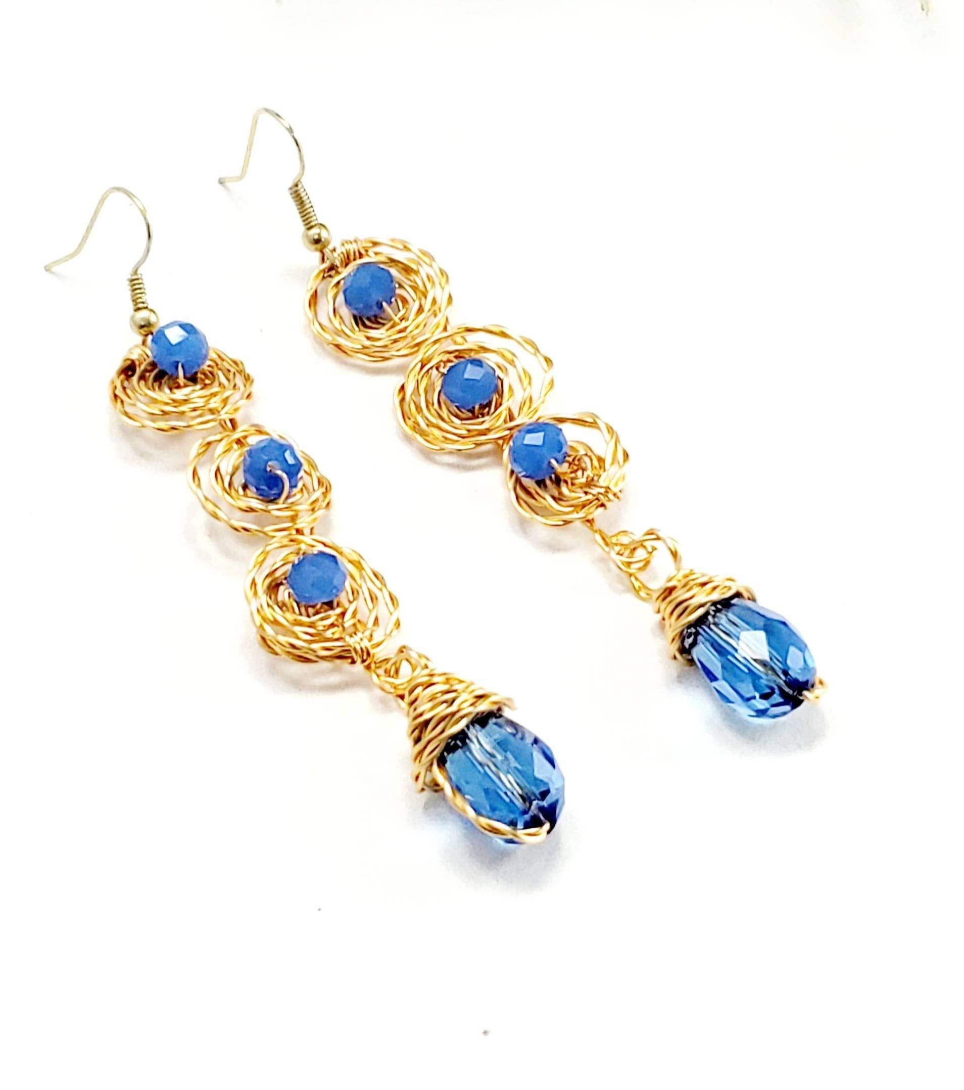 Spiral Earrings, Gold spiral earrings, Super long earrings, Extra long earrings, Twist Earrings, Asymmetrical earrings, Unusual earrings
