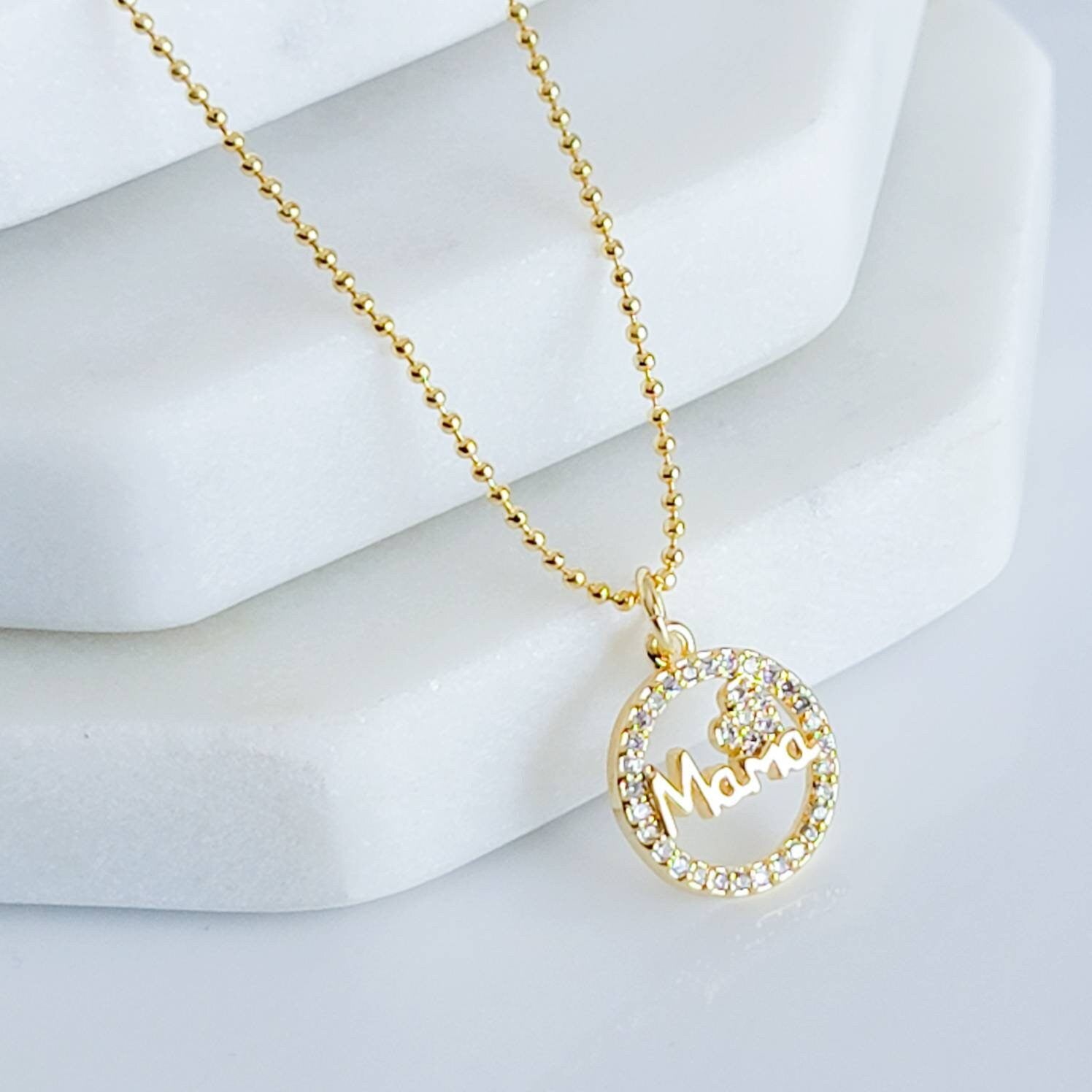Mama Necklace, Mom Necklace, chain thin necklace, thin gold necklace, gifted mom necklace, dainty thin necklace, giftful valentines