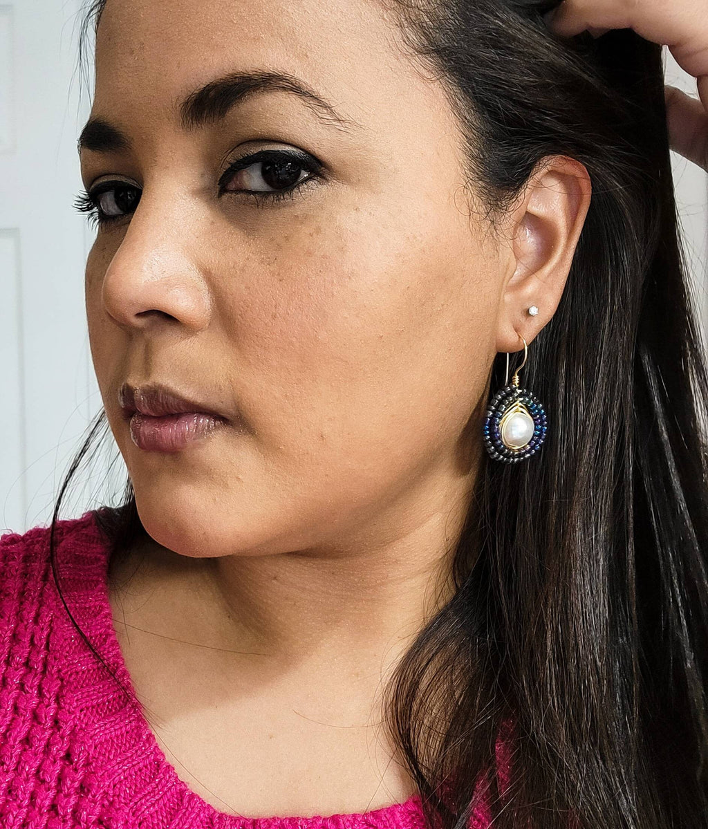Pearl earring drops, maid-of-honor gift, giftful earrings, gifted mom giftful, weddings- giftful, earrings gifted, women gifted earring