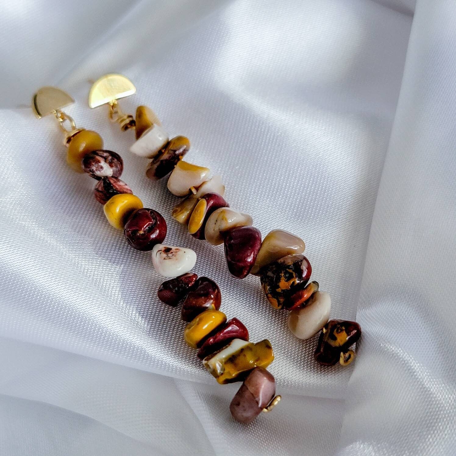 Mookaite  Dropearrings, Natural Mookaite earrings, Mookaite Jasper earrings, gifted earrings valentine's gift,valentine earrings gifted