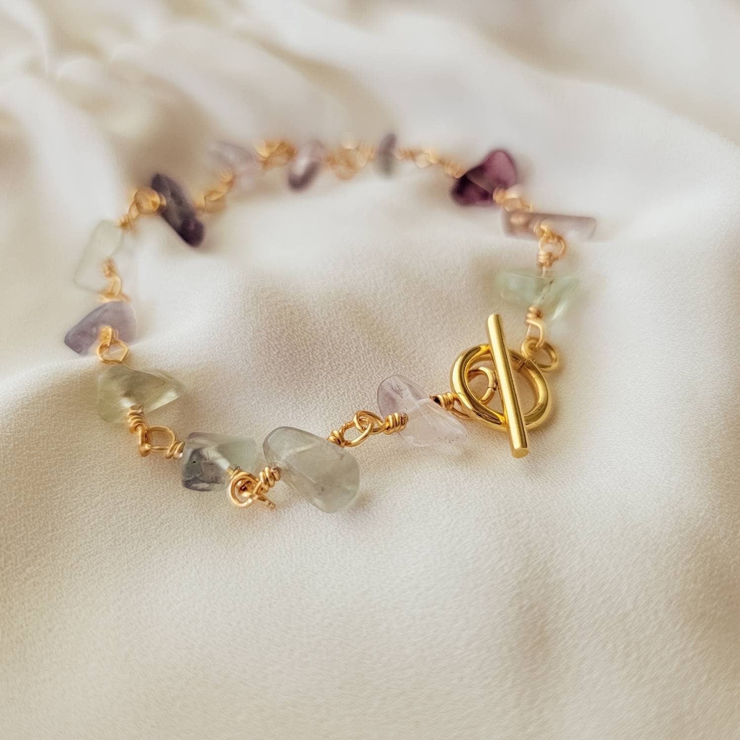Citrine Bracelet | Dainty Minimalist Birthstone Bracelet, Birthday Gift