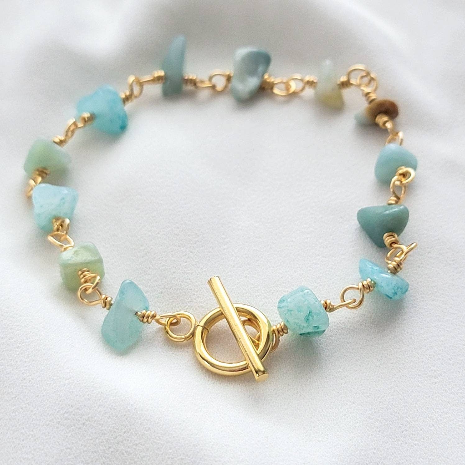 Amazonite Bracelet, minimalist bracelete, dainty bracelete, Healing protective bracelets, bracelet-gifted, spiritual crystal bracelets