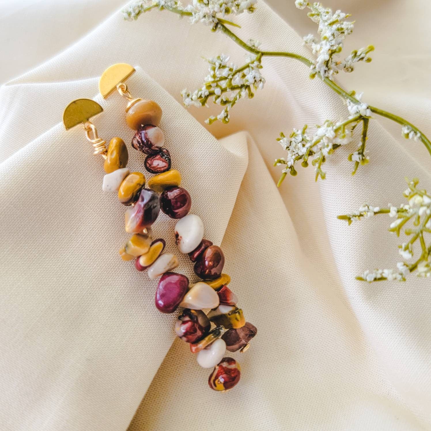 Mookaite  Dropearrings, Natural Mookaite earrings, Mookaite Jasper earrings, gifted earrings valentine's gift,valentine earrings gifted