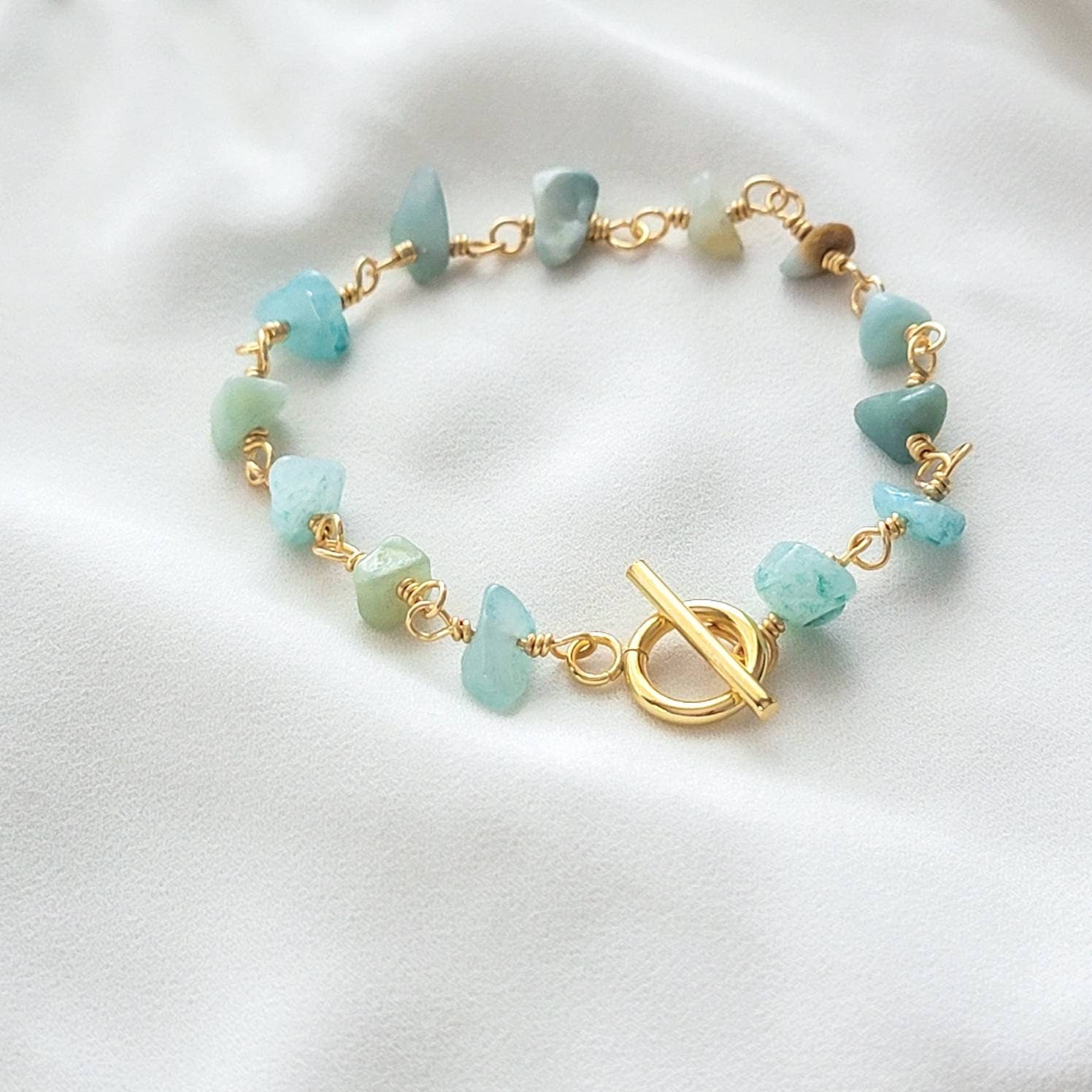 Amazonite Bracelet, minimalist bracelete, dainty bracelete, Healing protective bracelets, bracelet-gifted, spiritual crystal bracelets