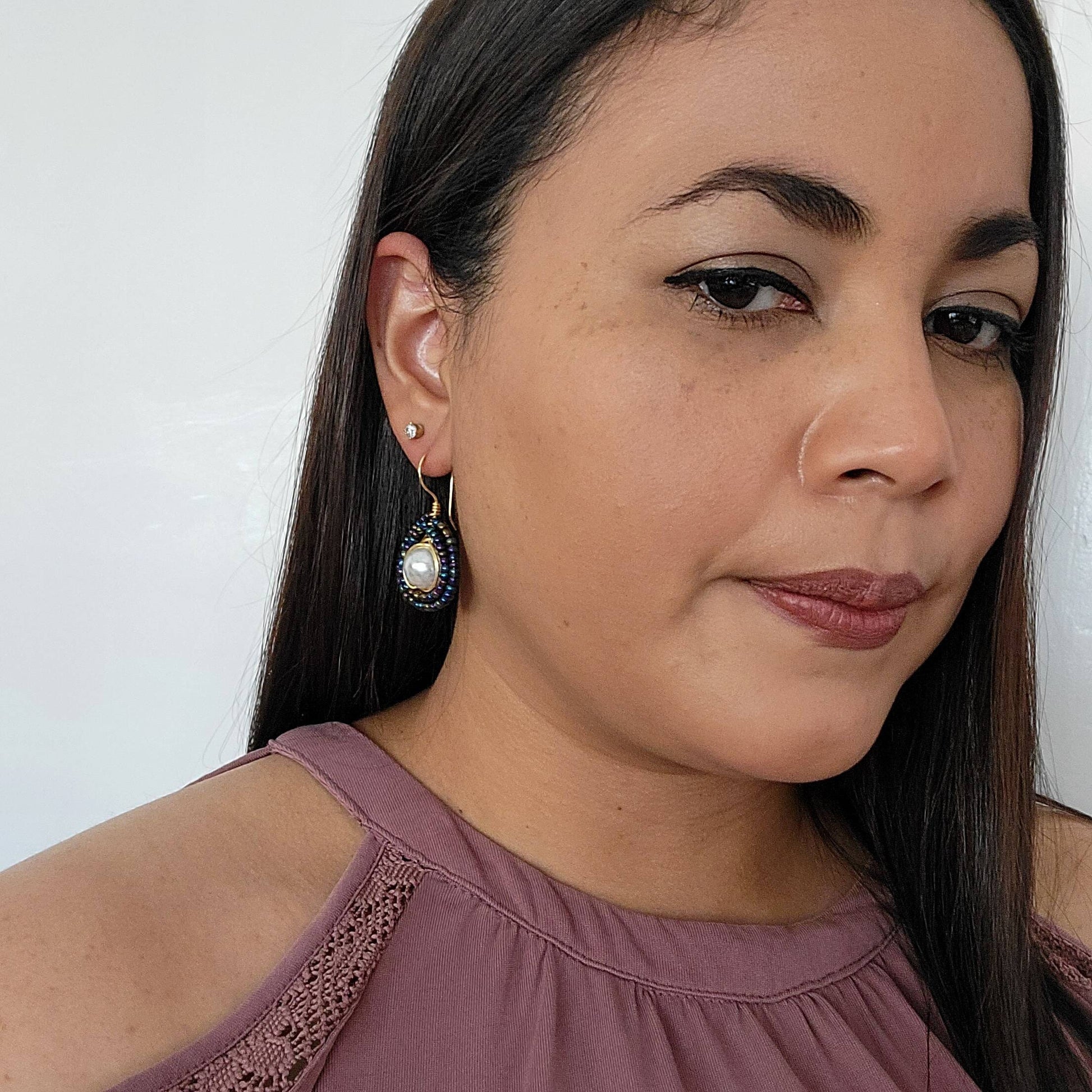 Pearl earring drops, maid-of-honor gift, giftful earrings, gifted mom giftful, weddings- giftful, earrings gifted, women gifted earring