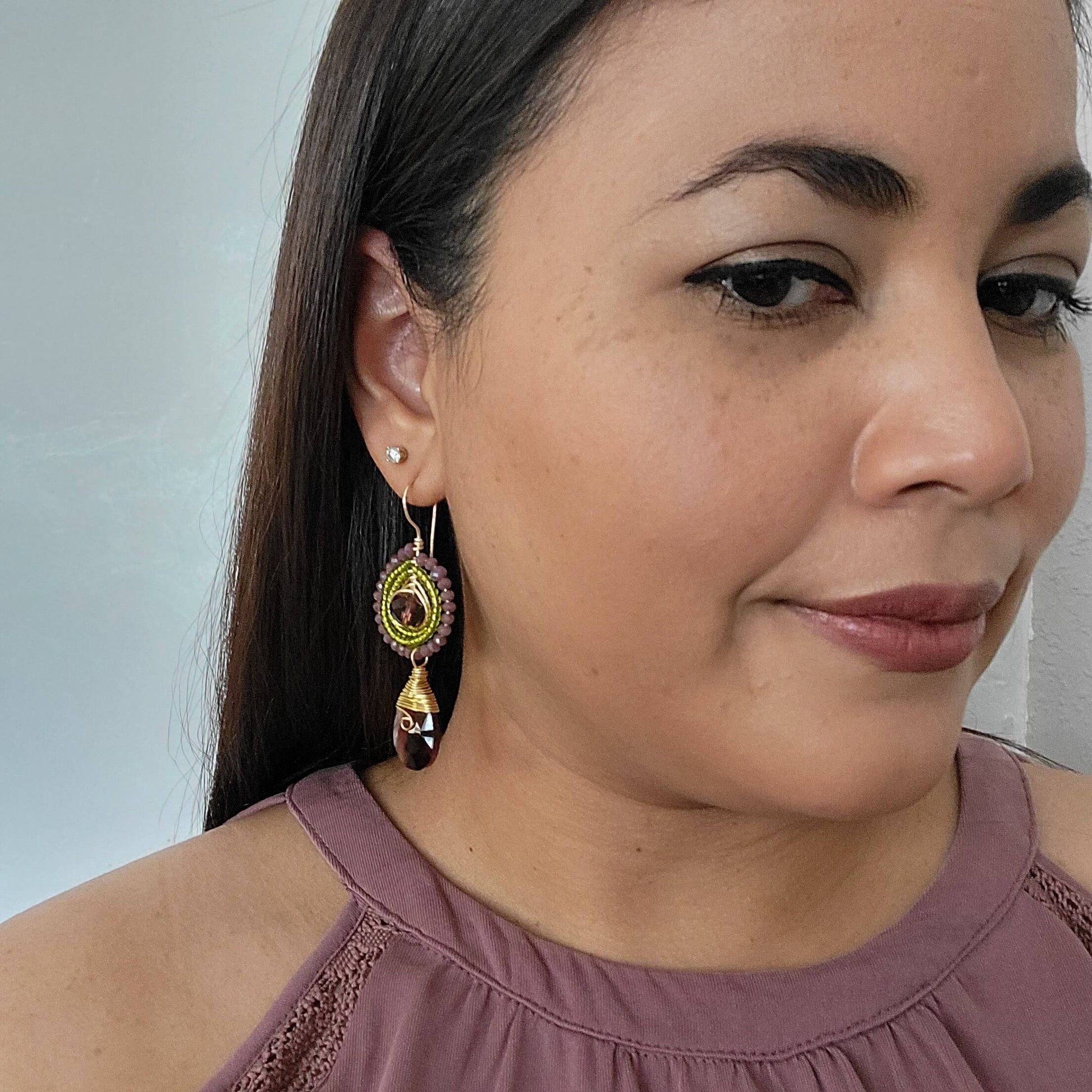 Bead Dangle Earrings, Bead drop earrings, Seed bead earrings, native earrings, miyuki bead earrings, miyuki earrings, wire wrapped earring