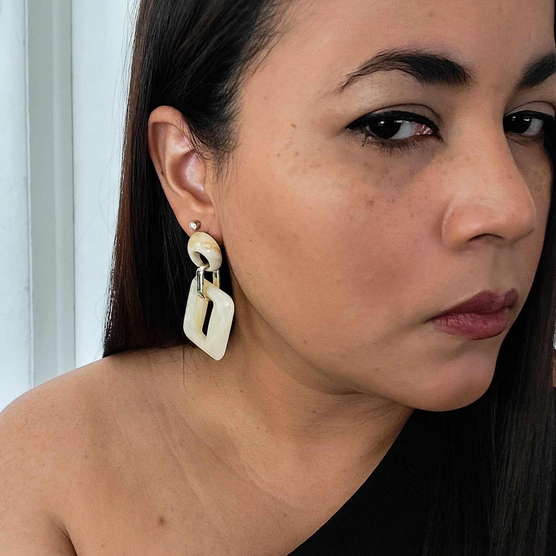 Hoop Earrings - Large, Square, Thick Hoop Earrings for Women