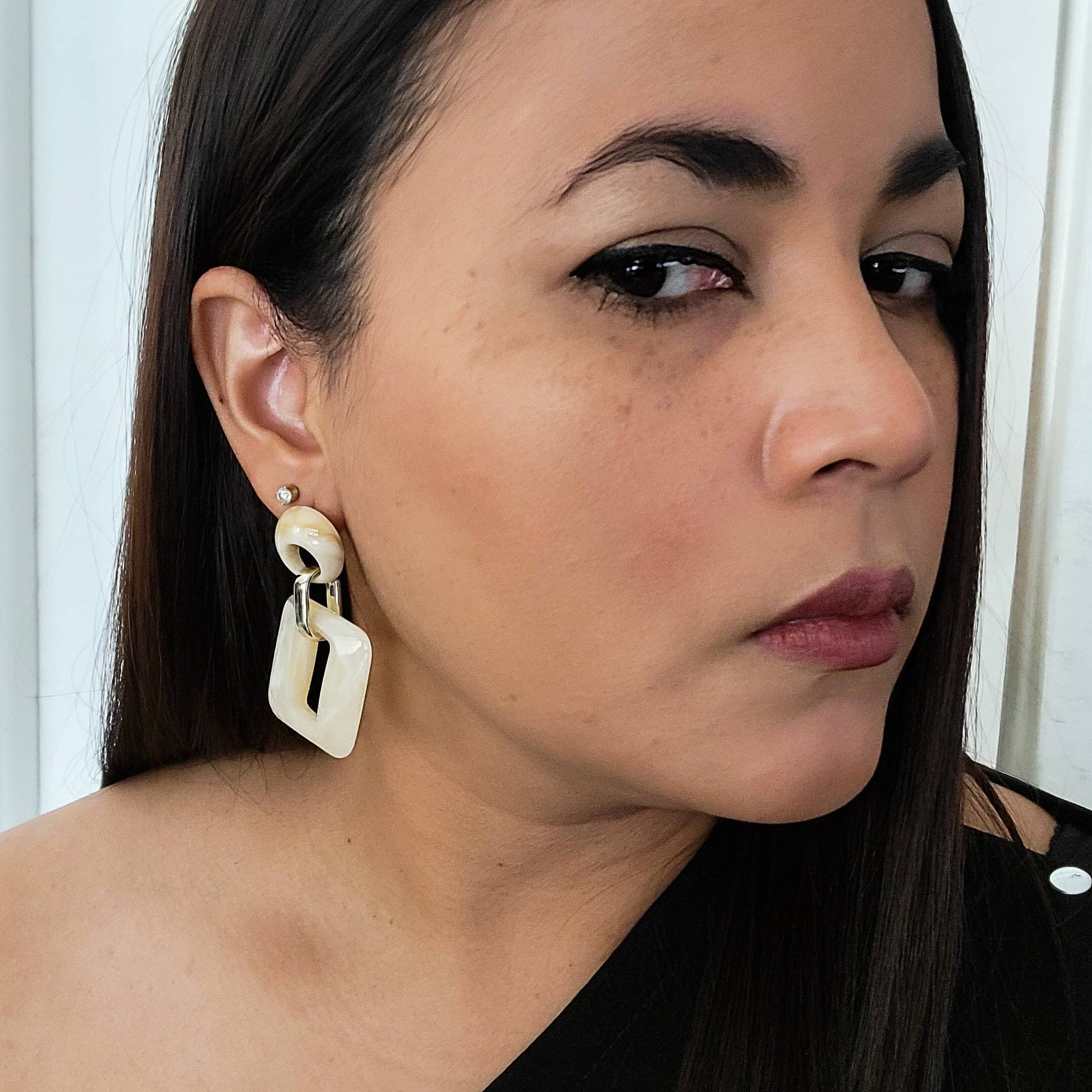 Hoop Earrings - Large, Square, Thick Hoop Earrings for Women