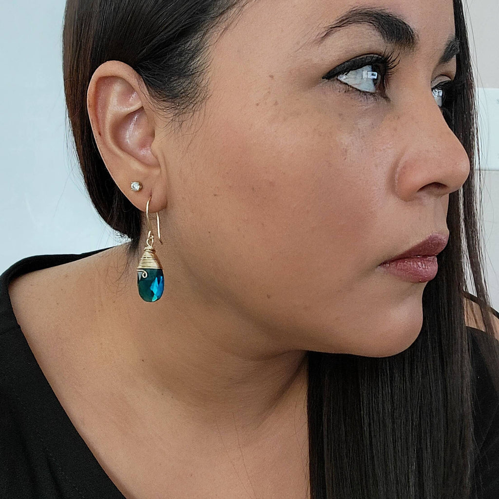 Sky blue tear drop earrings, Bridal earrings, something blue, Teardrop earrings, bridal blue earrings, blue drop earrings, light blue earrings
