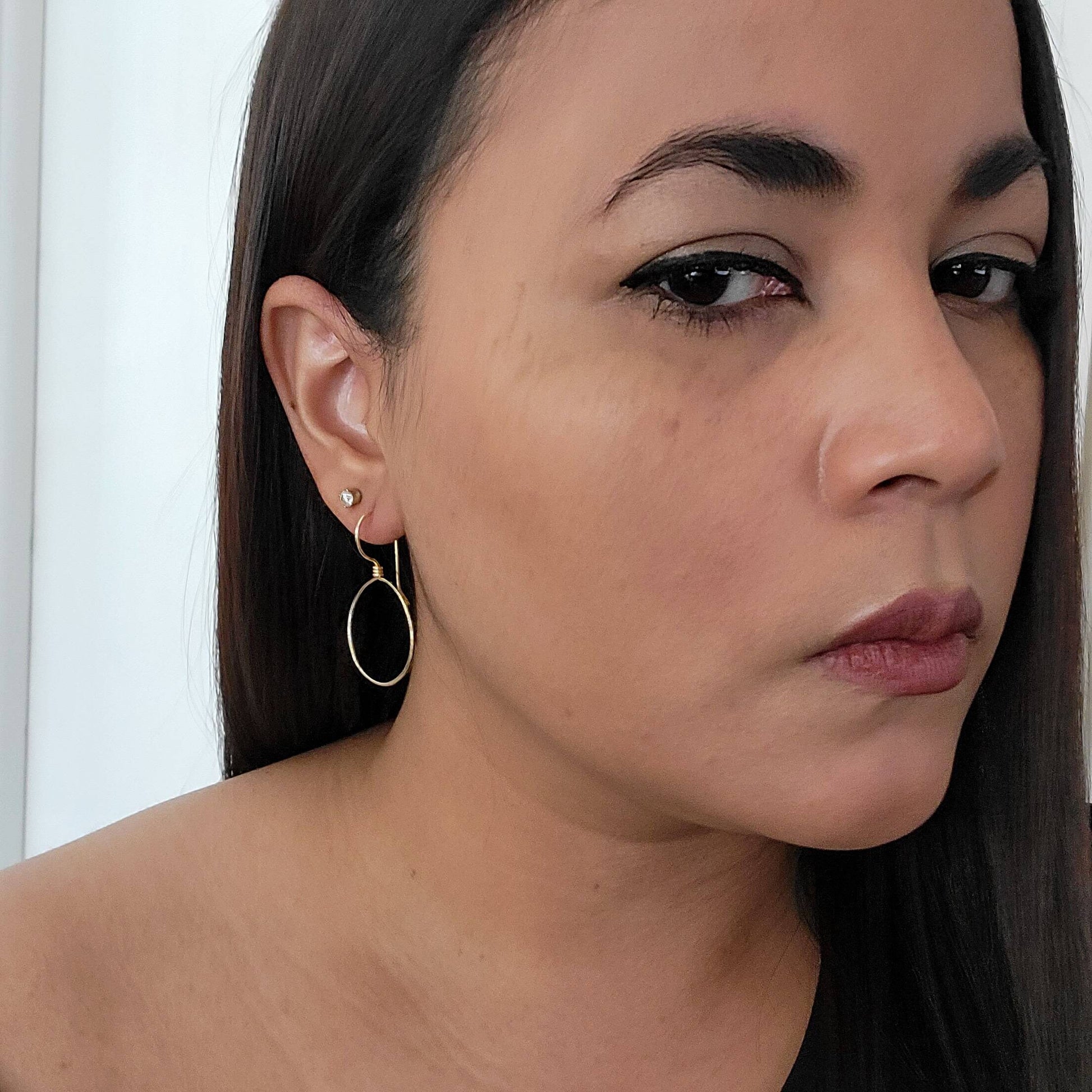 Thin Gold hoop earrings, Minimalistic hoop earrings, gold earrings hoop huggies, tiny huggie hoop earrings giftful sister gifted mom giftful